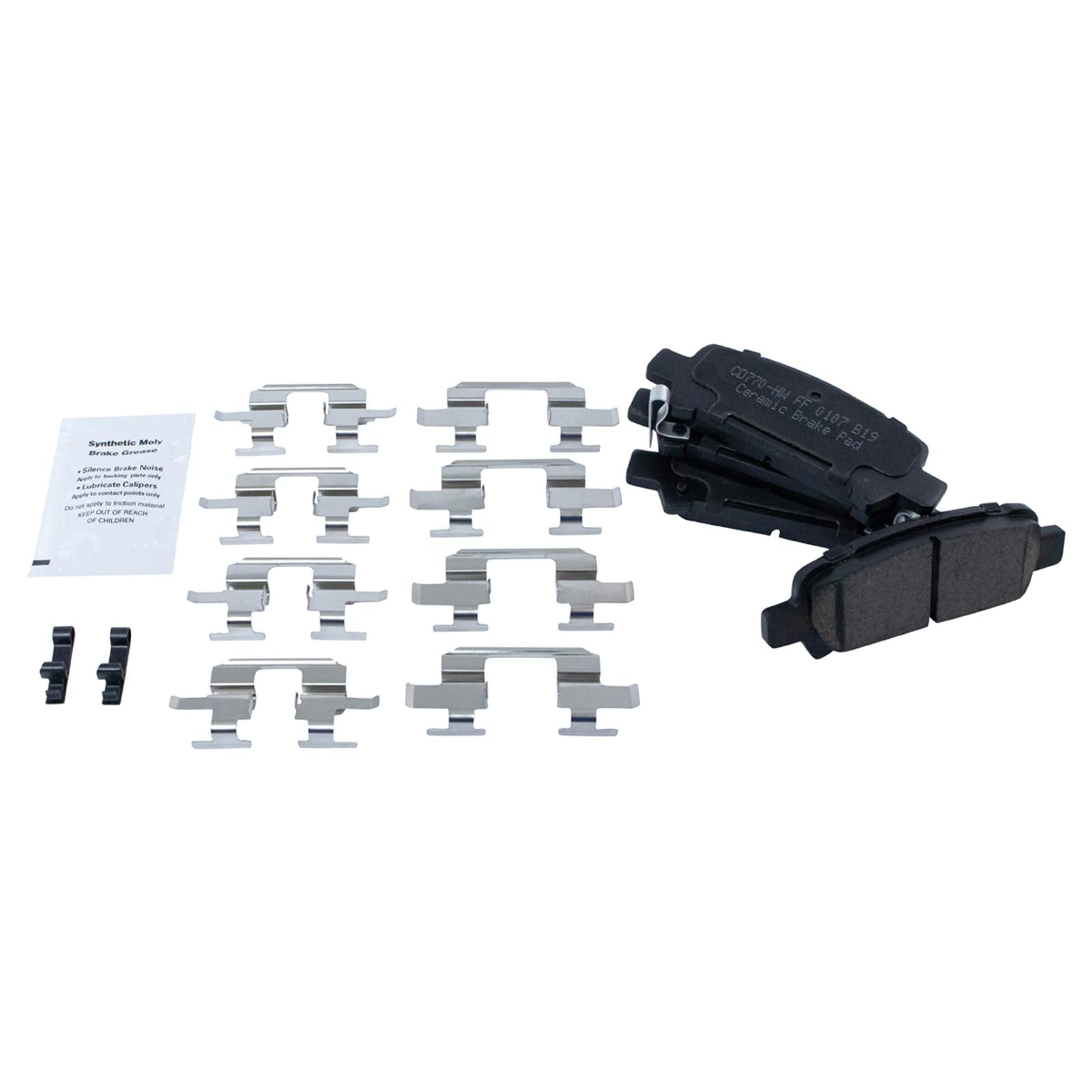 Trq Rear Brake Pad & Rotor Kit Brake Pads Brake Rotor Ceramic Compatible With 2003-2006 Subaru Baja 2000-2004 Legacy Outback