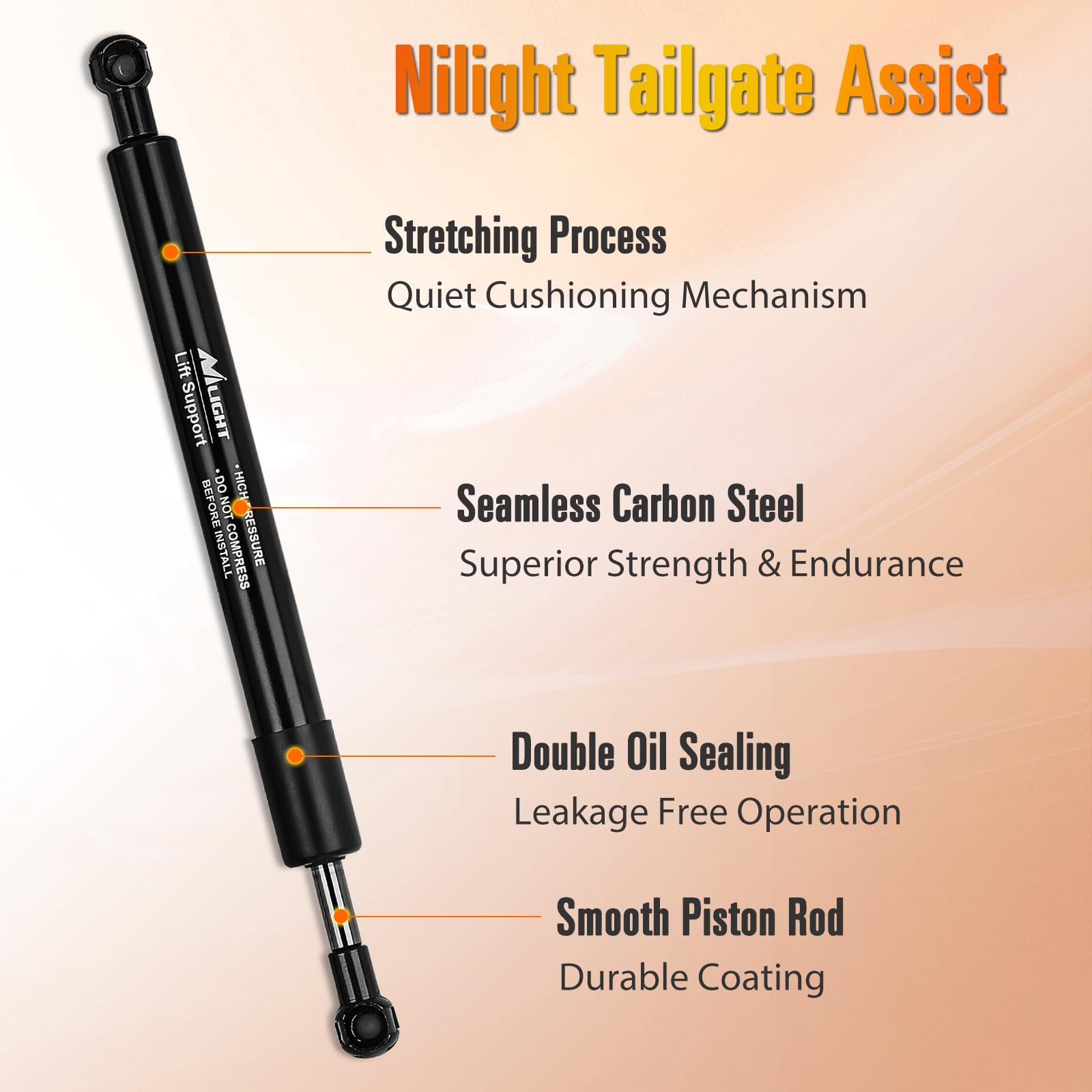 Nilight Pickup Tailgate Assist Shock for 1999-2016 Ford F-250 F350, Truck Tail Gate Lift Assist Tailgate Shock Damper fit for Fo