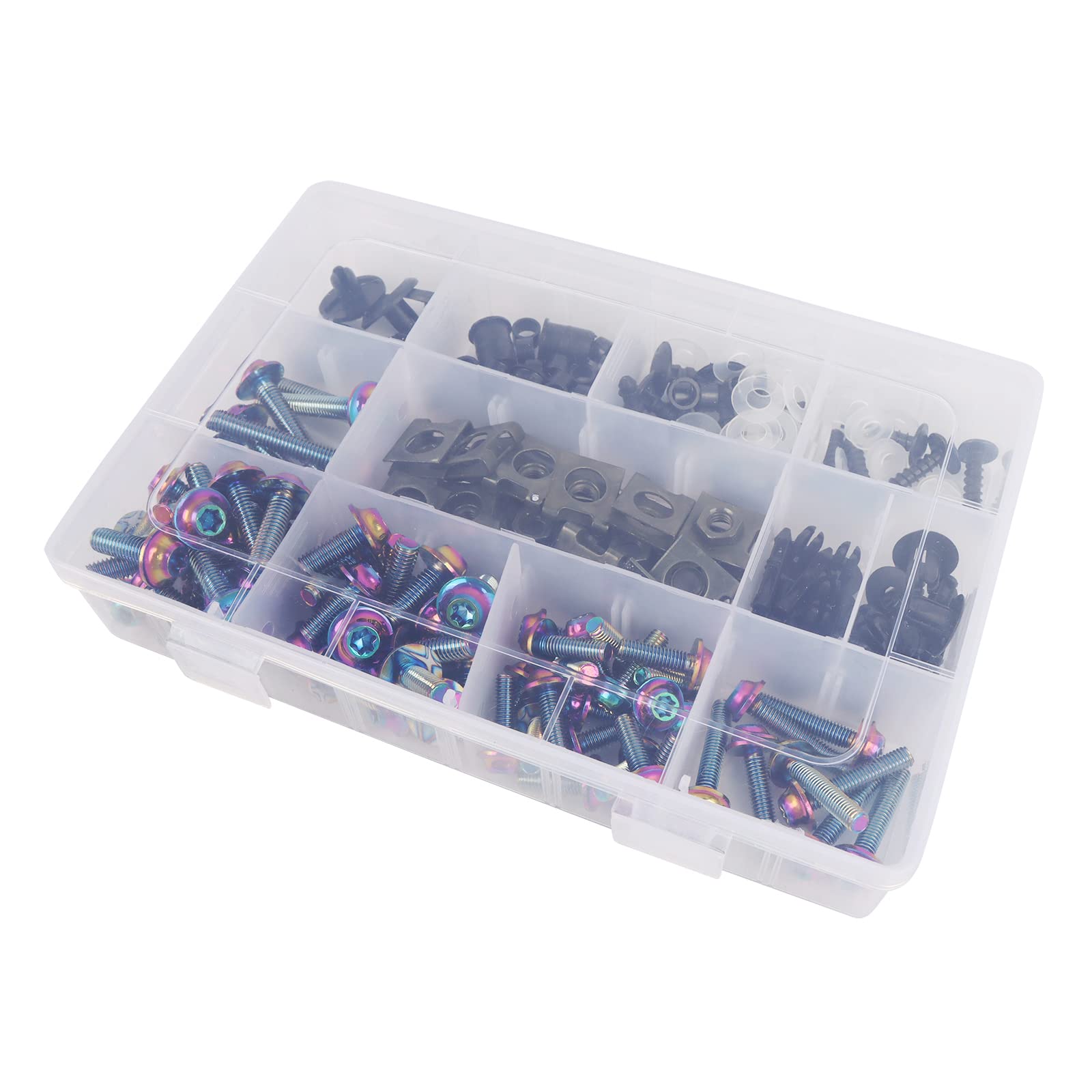 BAIONE Worldmotop Stainless Steel Bolt Kit Screws Fasteners Clips Compatible with Yamaha Honda Kawasaki Suzuki BMW Fairing Bolt