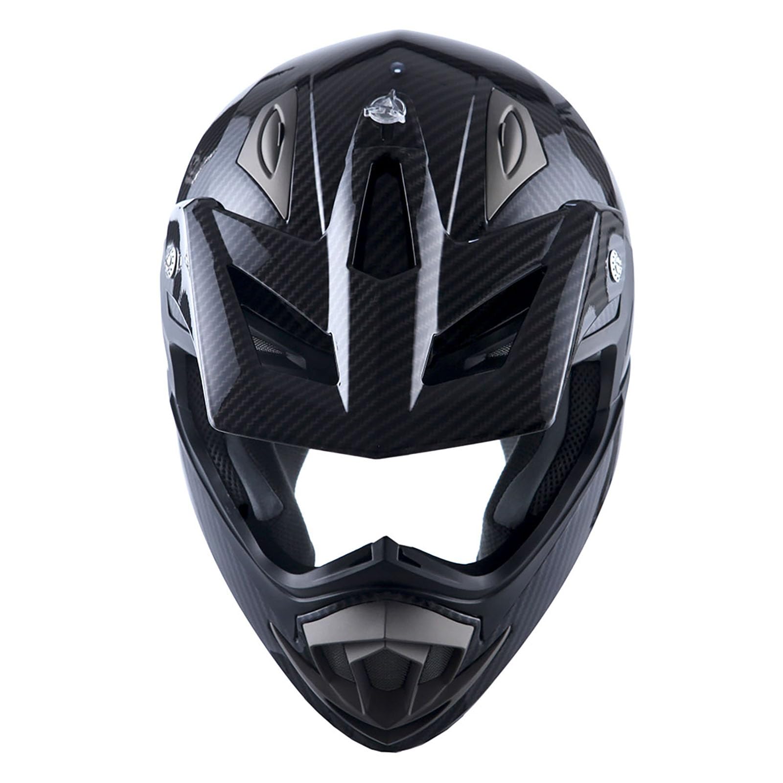 1Storm Adult Motocross Helmet HGXP14B, X-Large, Carbon Fiber Black, Off Road MX BMX ATV Dirt Bike