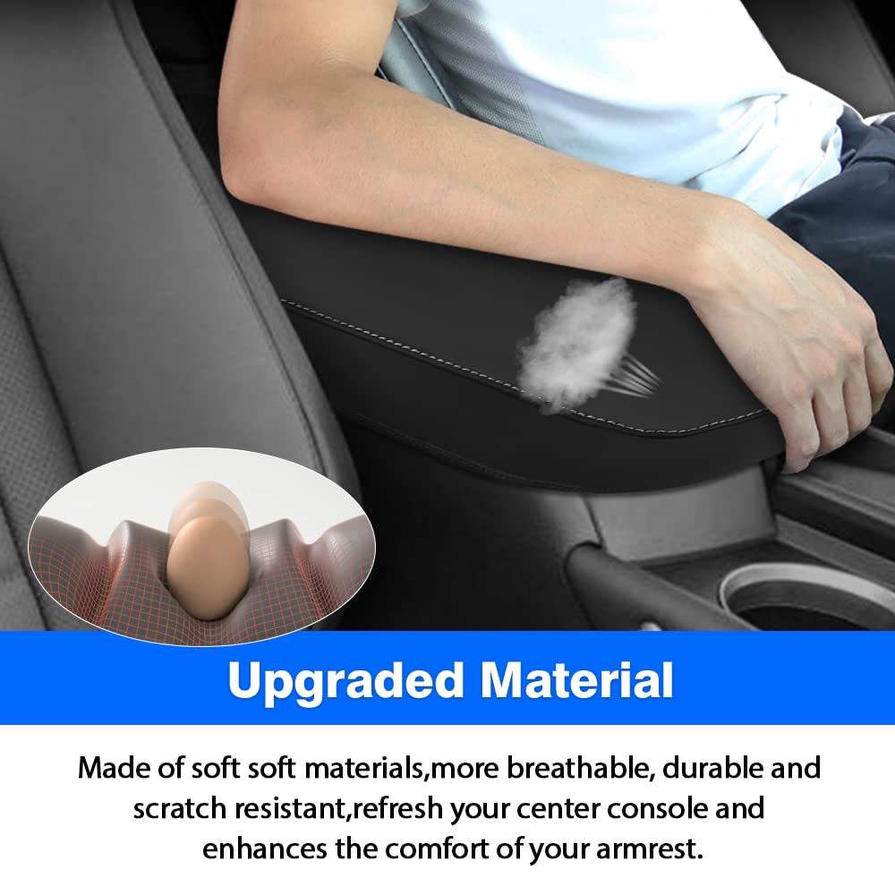 Autorder Center Console Cover - Leather Armrest Protector for 2015-2021 Lexus NX NX300h/NX300/NX200t - Anti-Scratch Pad