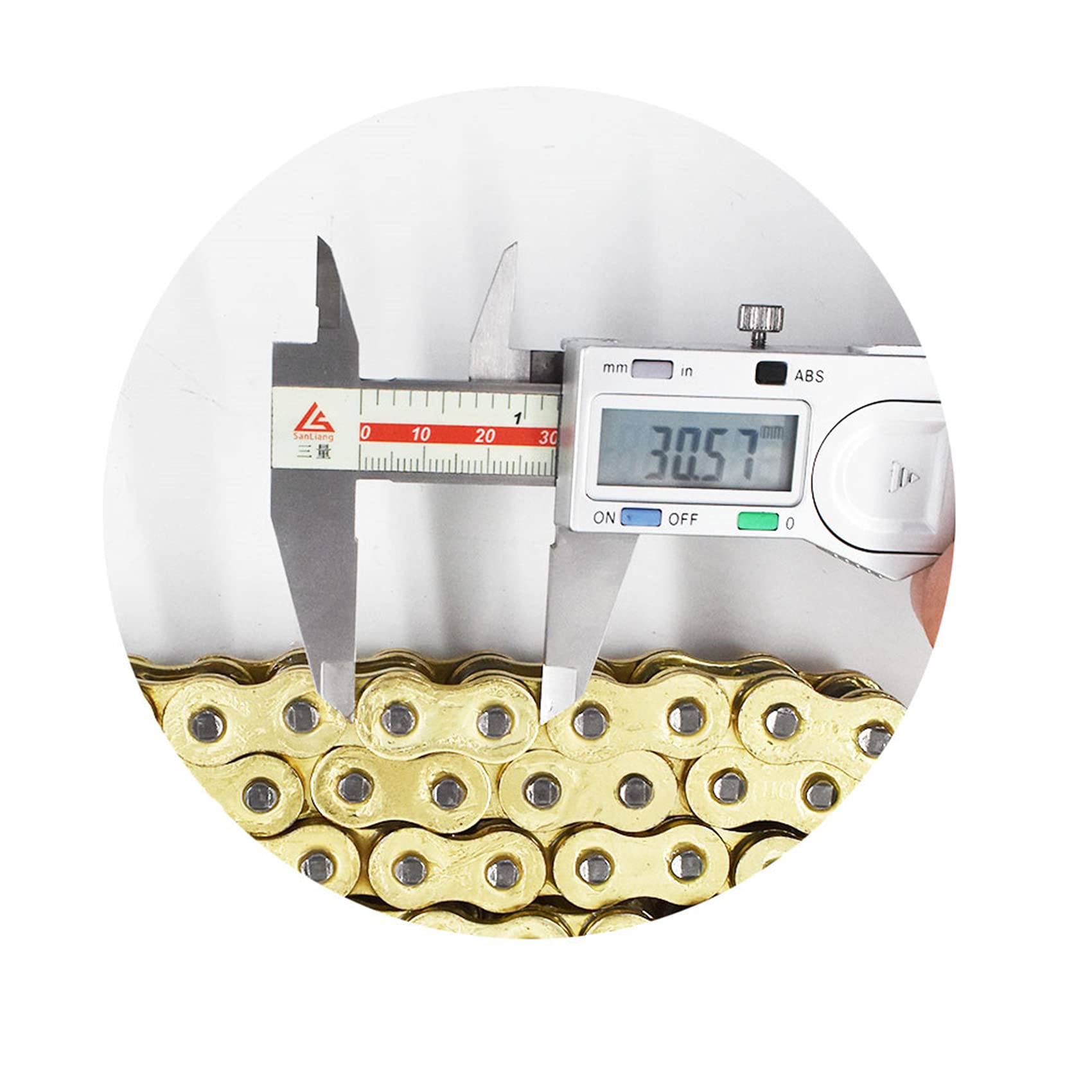 Labwork Heavy Duty Drive Chain With O-Ring Gold Color Pitch 530X130 Links Replacement For Honda Kawasaki Suzuki Yamaha
