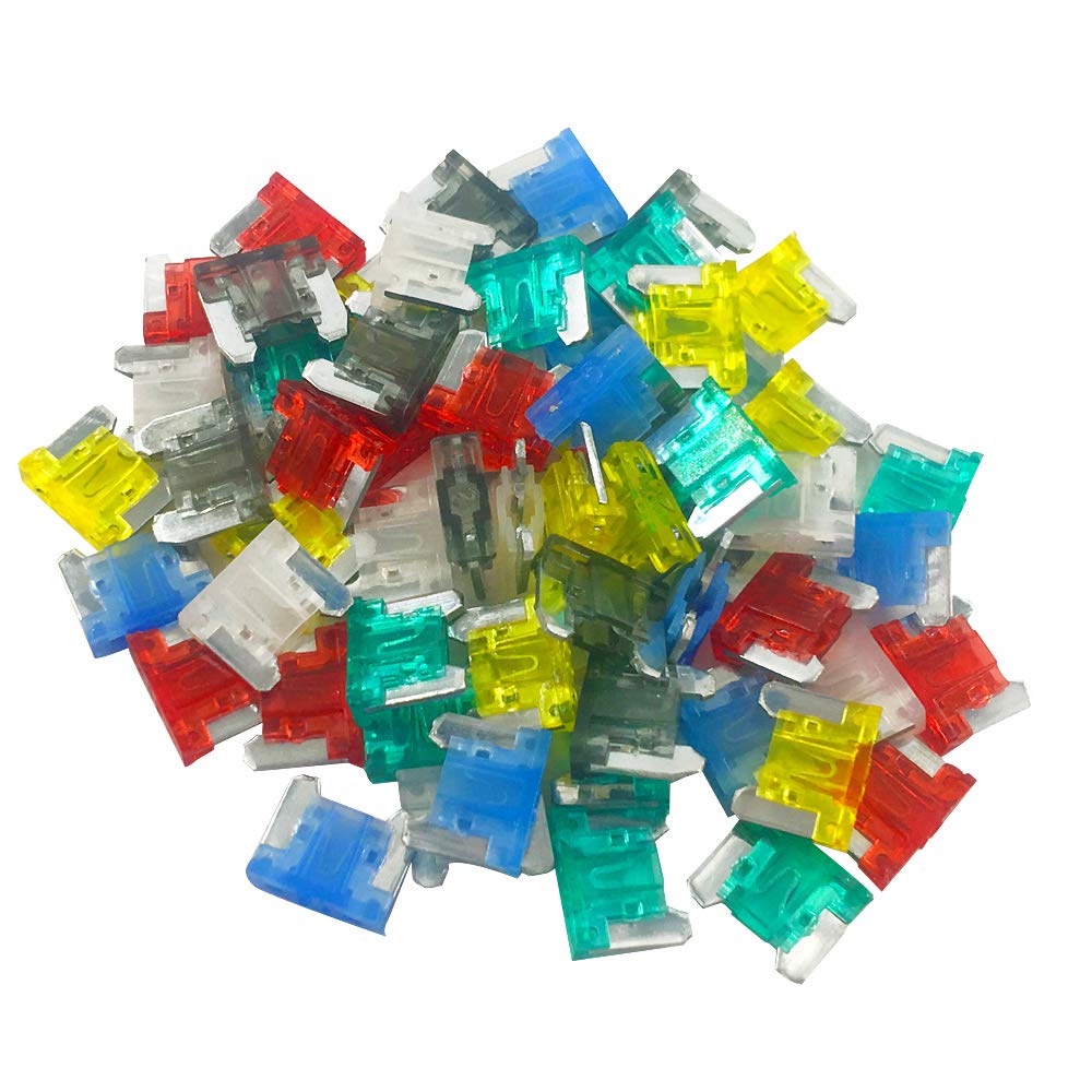 MCIGICM Low Profile Mini Fuse Assortment - 60 Pcs, 7A-30A, Aluminum, Model 6