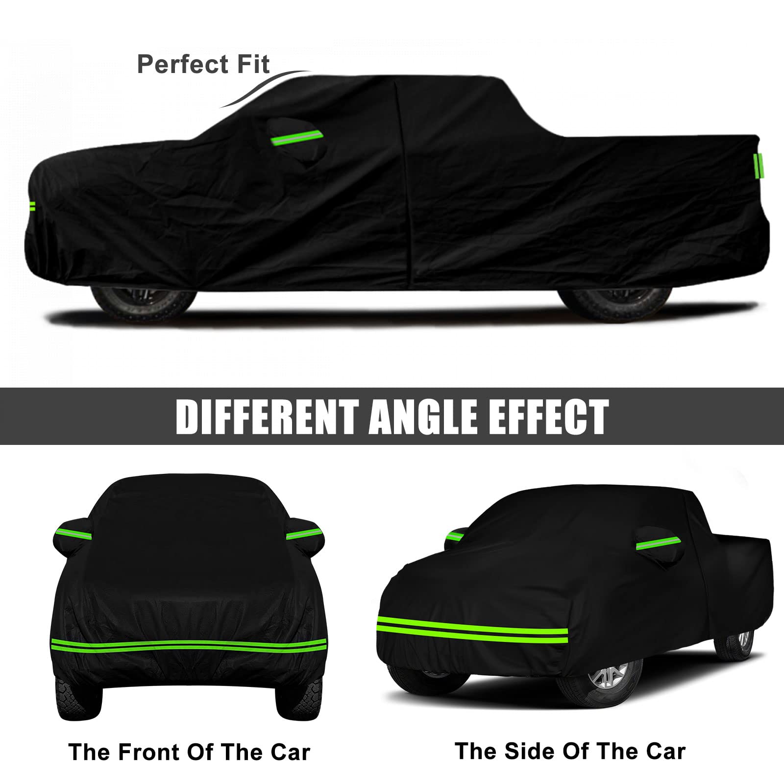 Waterproof Car Cover Compatible with Chevrolet Silverado/GMC Sierra 1500/2500/3500 Crew Cab 6.6ft Bed 2014-2025, 420D All Weathe