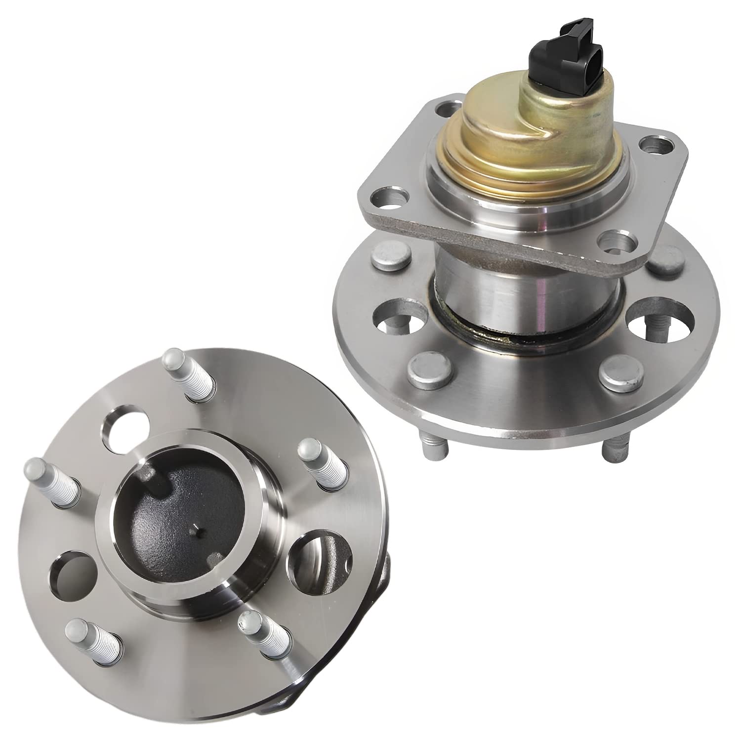 Detroit Axle - Pair Rear Wheel Bearing and Hub Assembly with 4-Wheel ABS 5 Lugs for Buick Regal Chevy Lumina Monte Carlo Pontiac