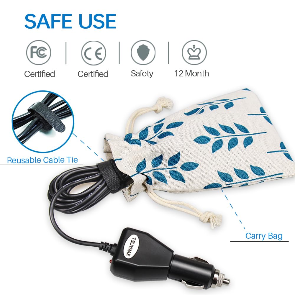 12 Volt Car Vehicle Lighter Adapter For Spectra S1, S2 Breast Pump - Replacement Power Adapter For Spectra S1,S2 Pumps Made Afte
