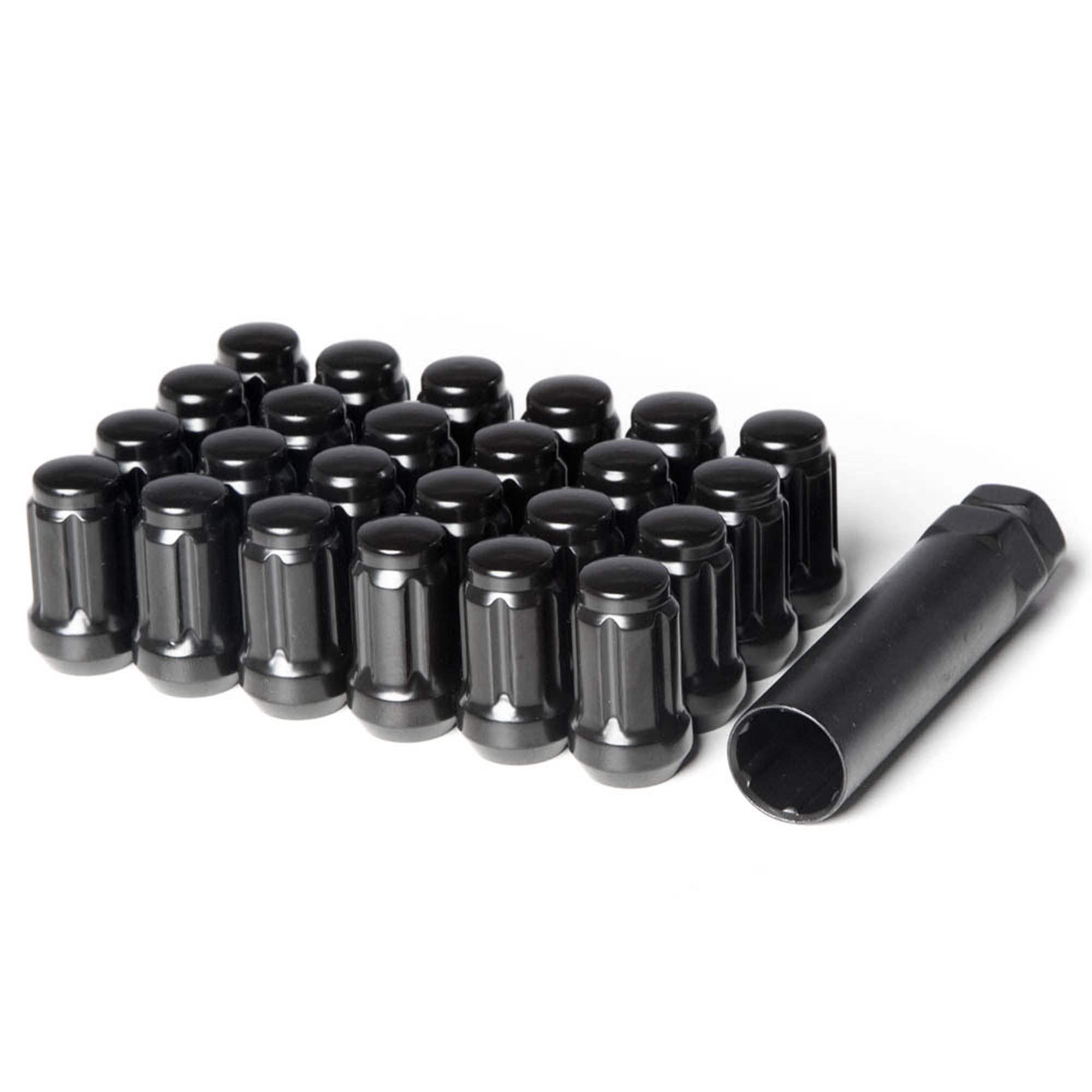 Black Spline Drive Lug Nuts 12x1.5 24pc + Tool