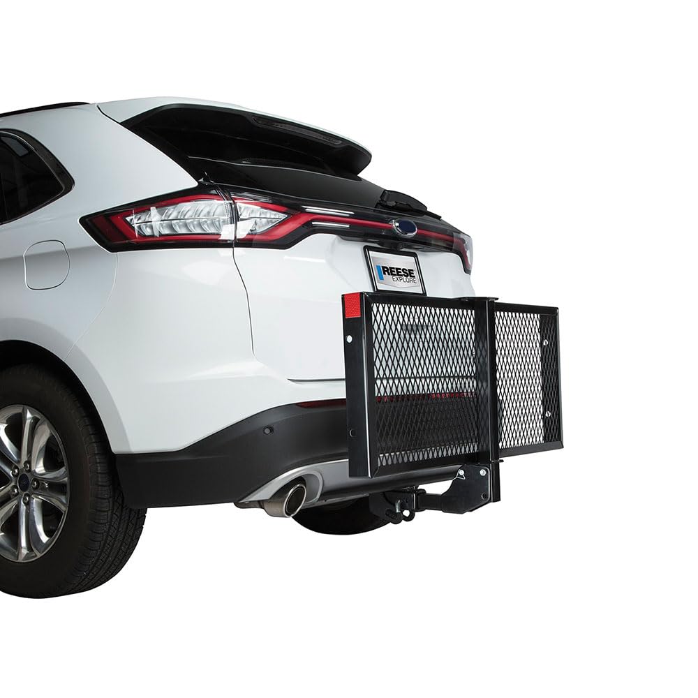 Pro-series 6502 Hitch Mounted Folding Cargo Carrier, 2" Receiver, Alloy Steel, Black