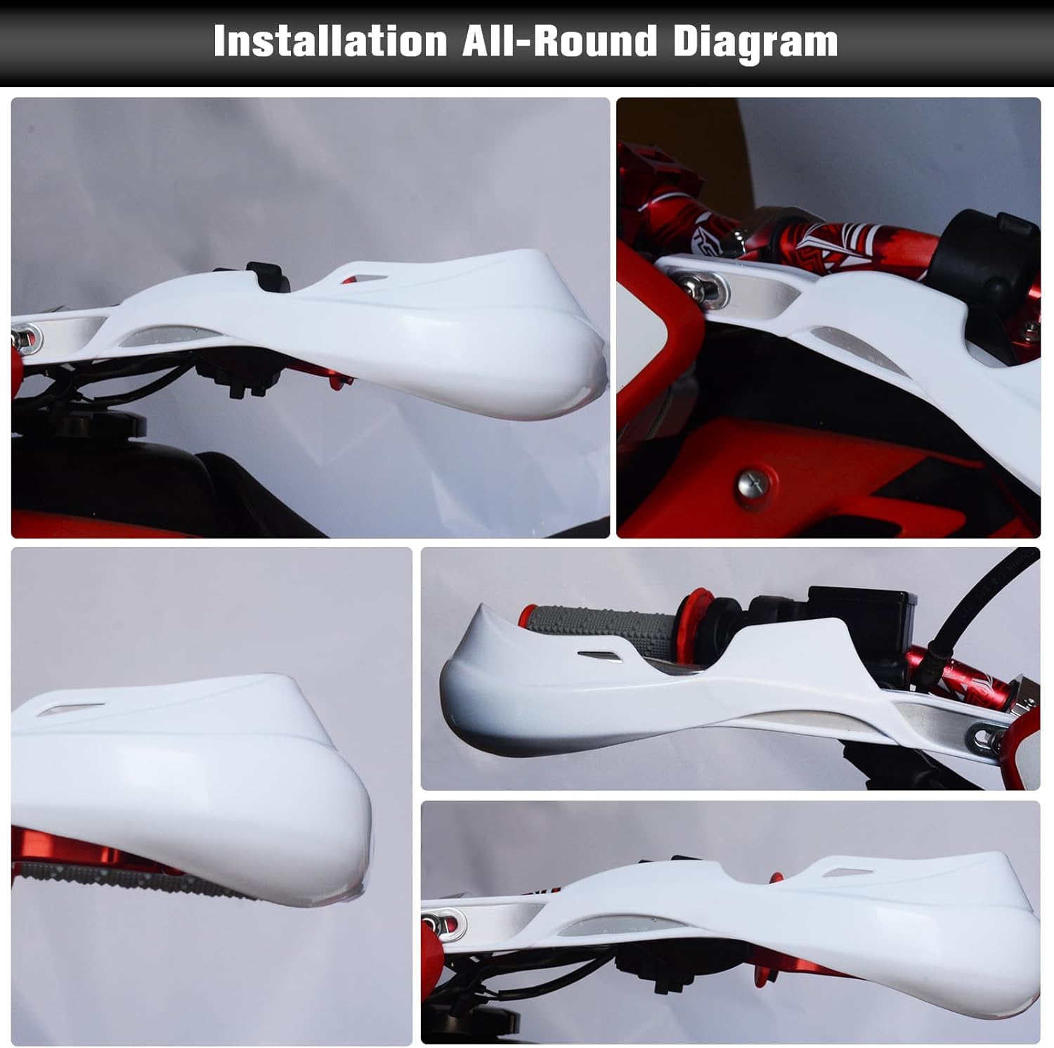 Jfg Racing Dirt Bike Handguards,Transfer Imitation Carbon Fiber Universal Handguards Hand Guards For 7/8 In And 1 1/8 In Handleb