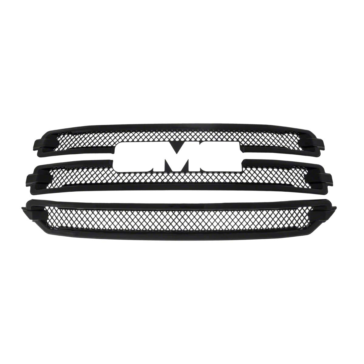 Coast2Coast C2C-Gi446Blk 3 Piece Overlay Mesh Style Grille Insert For 2016-2018 Gmc Sierra 150044; Black
