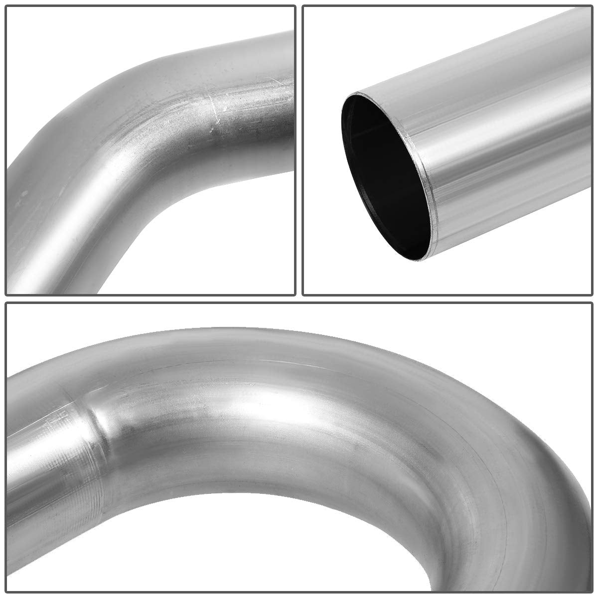 Dna Motoring Ztl-225Raw 16Pcs 2.25 Inches Od Diy Custom Mandrel Exhaust Pipe Kit Straight & Bend