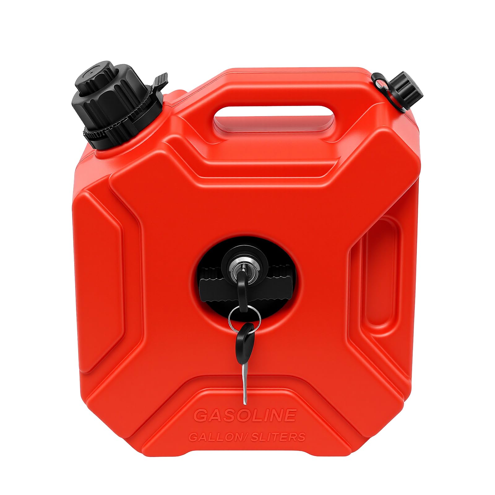 5l Fuel Storage Tank, Fuel Transfer Pump With Bleed Valve And Fuel Guide Pipe, Portable Gas Jug For Cars, Motorcycles, And Outbo