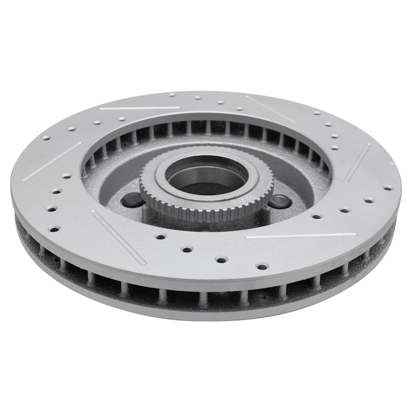 Trq Front Performance Brake Rotor Drilled Slotted Pair Set For 1995-1999 C1500 / 1996-2002 Express 1500 Van / 1996-2002 Savana 1
