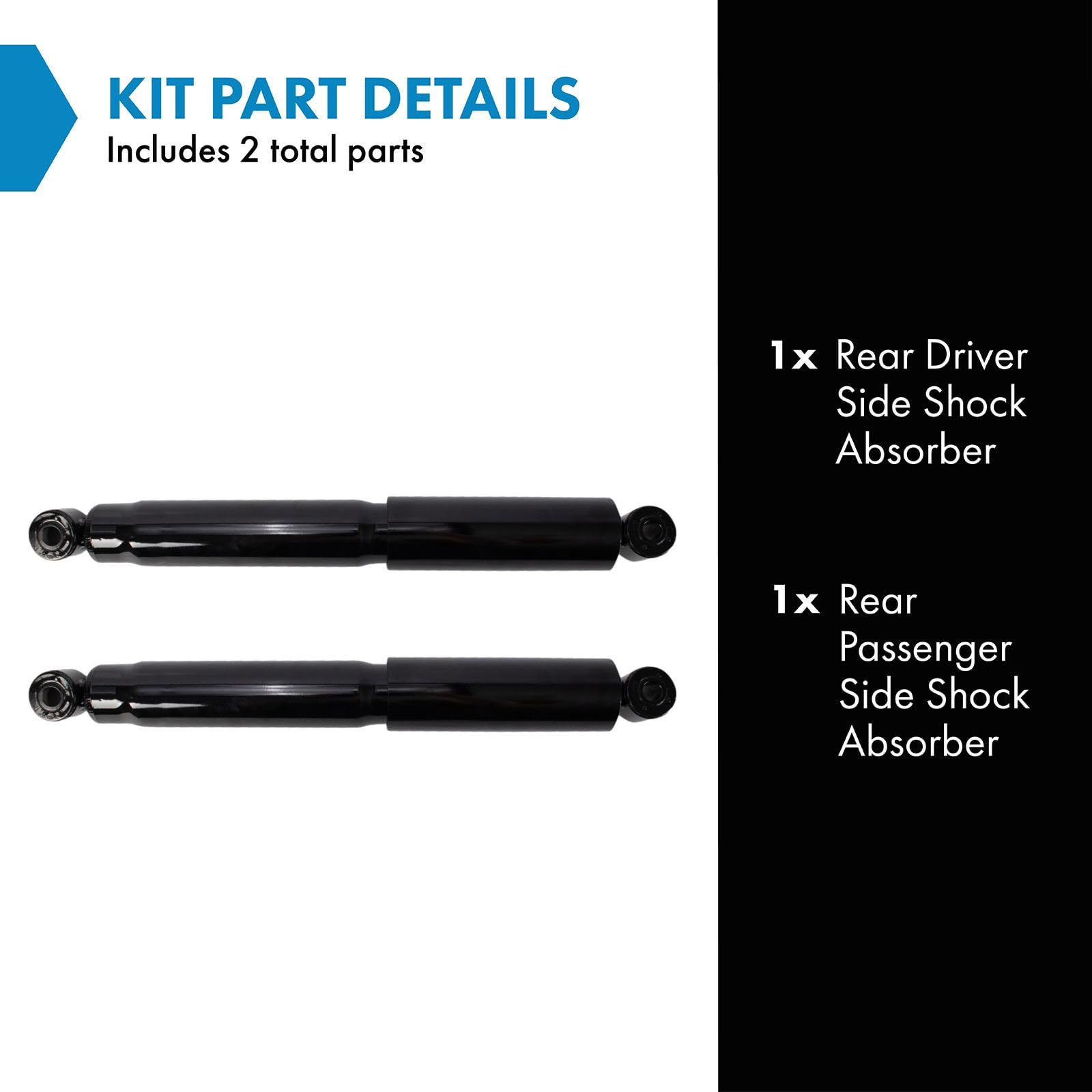 Trq Rear Shock Absorber Set Compatible With 2014-2022 Ram Promaster 1500