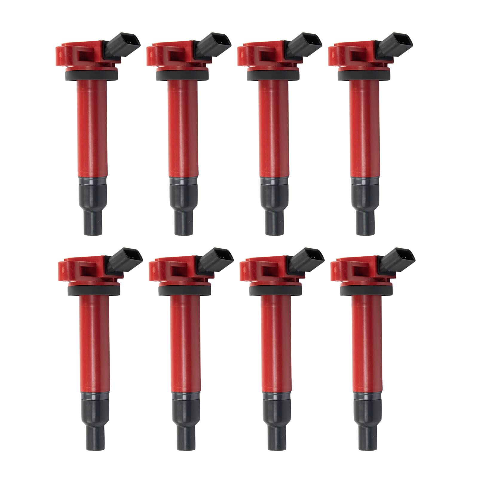 TRQ Ignition Coil Set for Lexus & Toyota | Performance Red | Model ICA65565 | Fits Multiple Models 2001-2009