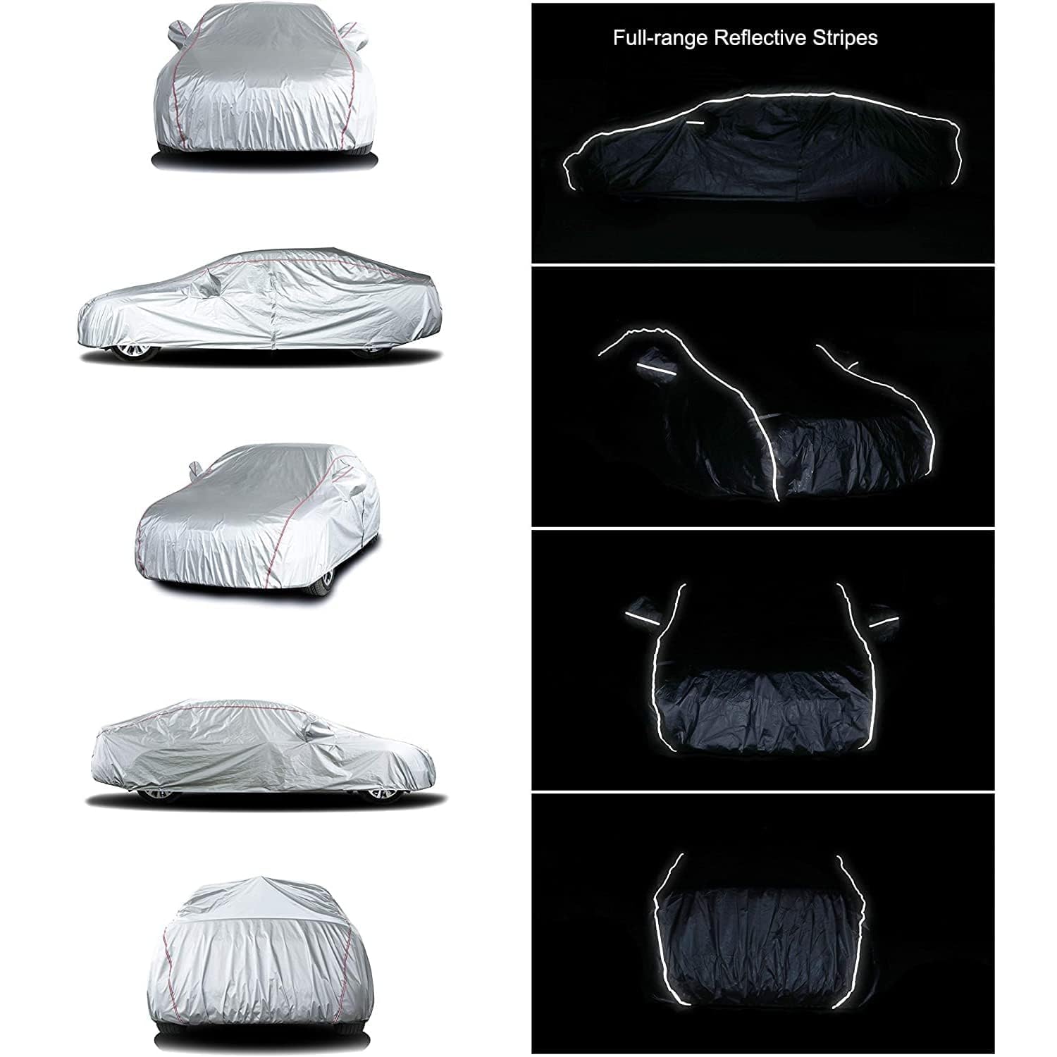 Tecoom Car Cover Waterproof All Weather Fit For Tesla Model 3 Toyota Corolla 2000-2023 Honda Civic 1991-2023, Kia Stinger/Forte,