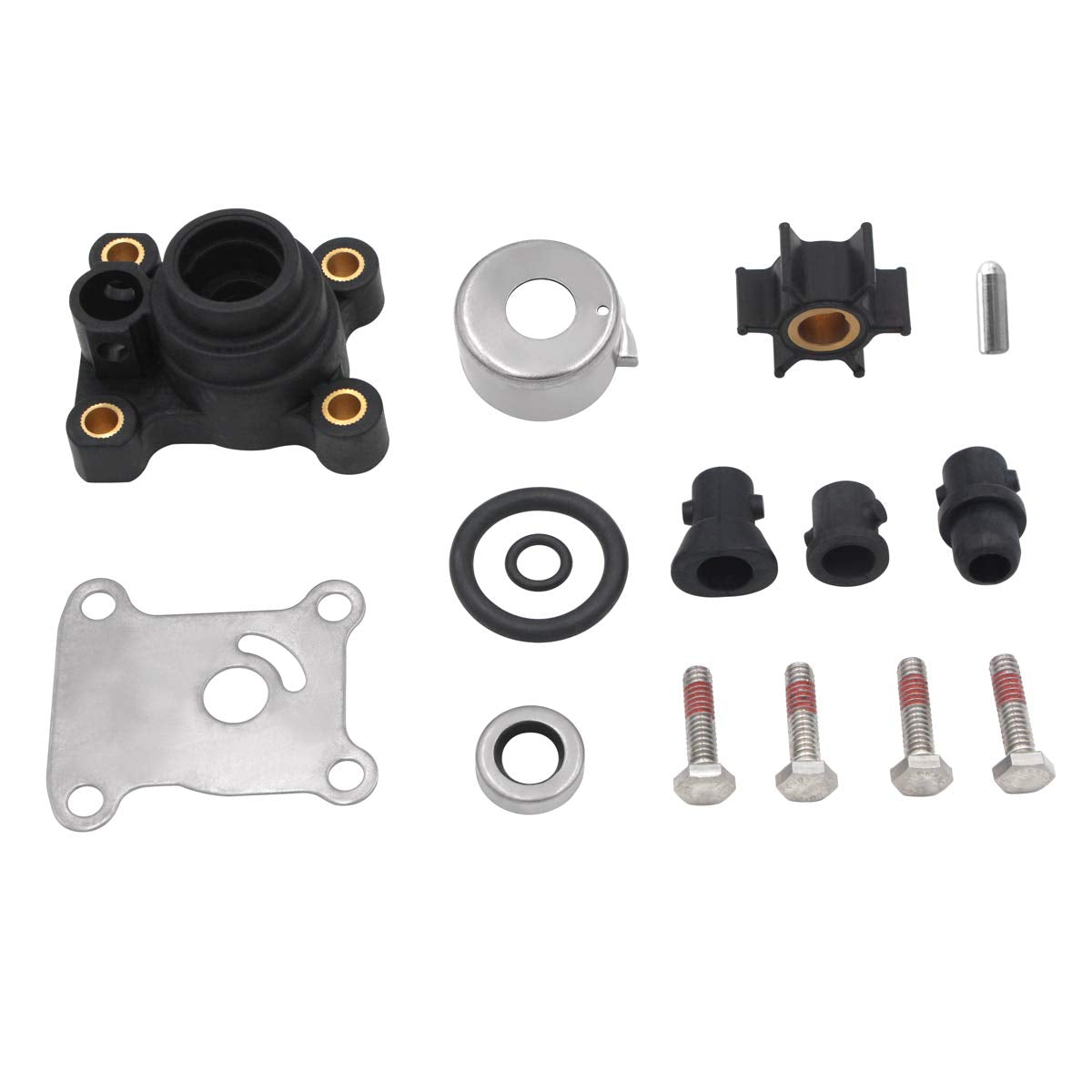 Ghmarine 394711 Water Pump Impeller Kit For Johnson Evinrude 8-15Hp Outboard With Housing 1974-Up 18-3327