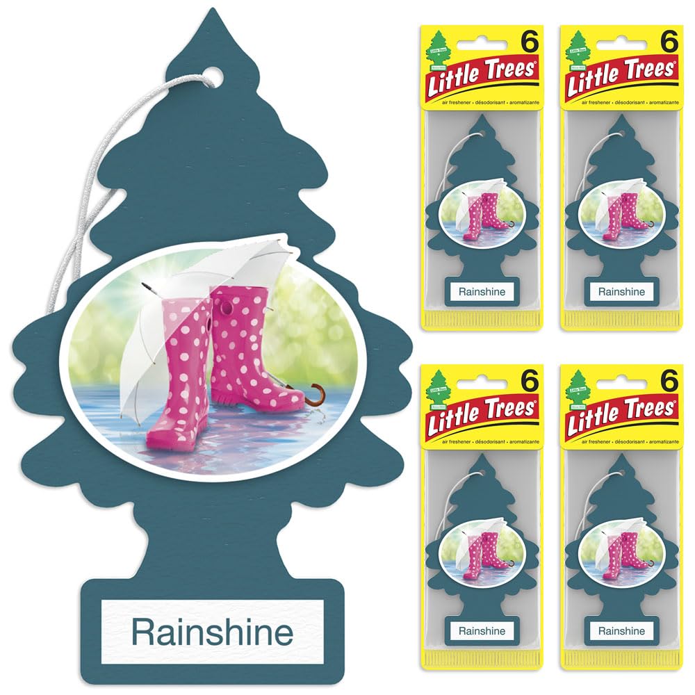 Little Air Fresheners Car Air Freshener. Hanging Tree Provides Long Lasting Scent For Auto Or Home. Rainshine, 24 Air Fresheners