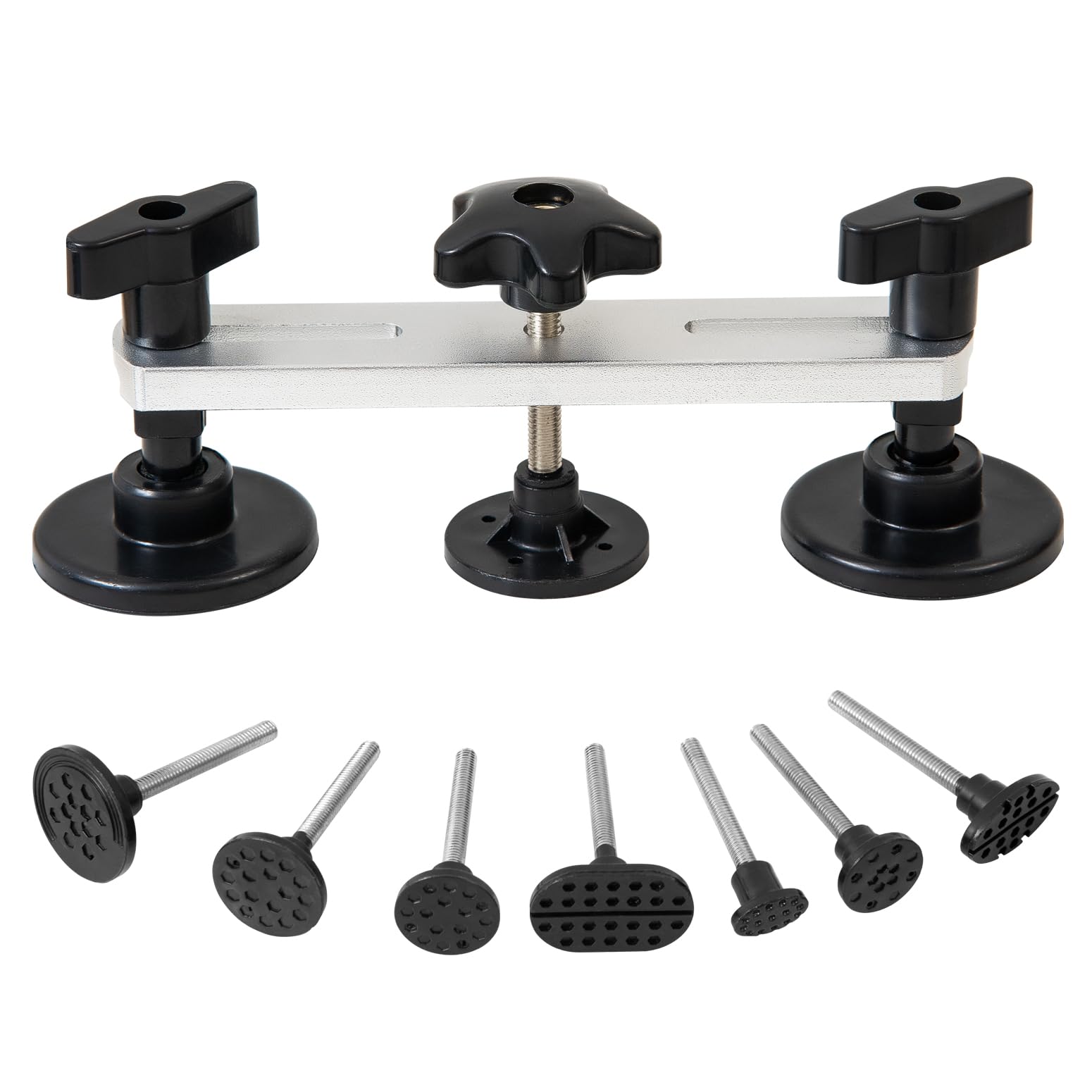 DIQDI Paintless Dent Repair Kit, Double Pole Bridge Dent Puller with 7 Bridge Tabs, Car Dent DIY Removal Tool for Auto Body, Ref