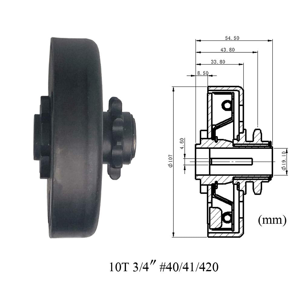 Centrifugal Clutch 3/4 Bore 10T For #40/41/420 Chain Compatible For Go Kart Minibike Lawnmower Fun Kart Engine 3/4 Bar