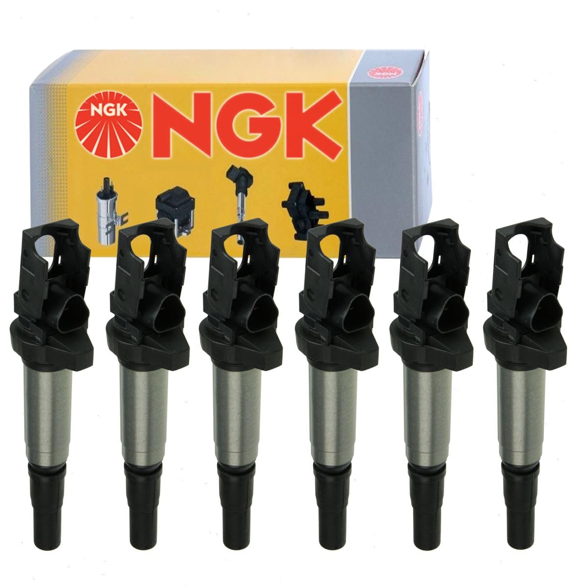 6 pc NGK Ignition Coils compatible with BMW 328i 3.0L L6 2007-2013