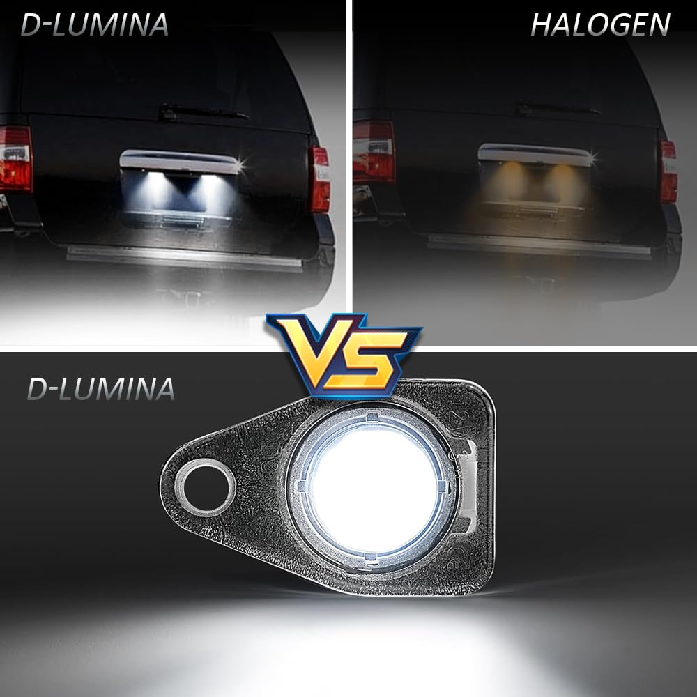 D-Lumina Led License Plate Light Tag Lamp Assembly For 2003-2014 Expedition, 1996-2007 Taurus, Freestar Freestyle Mercury Sable