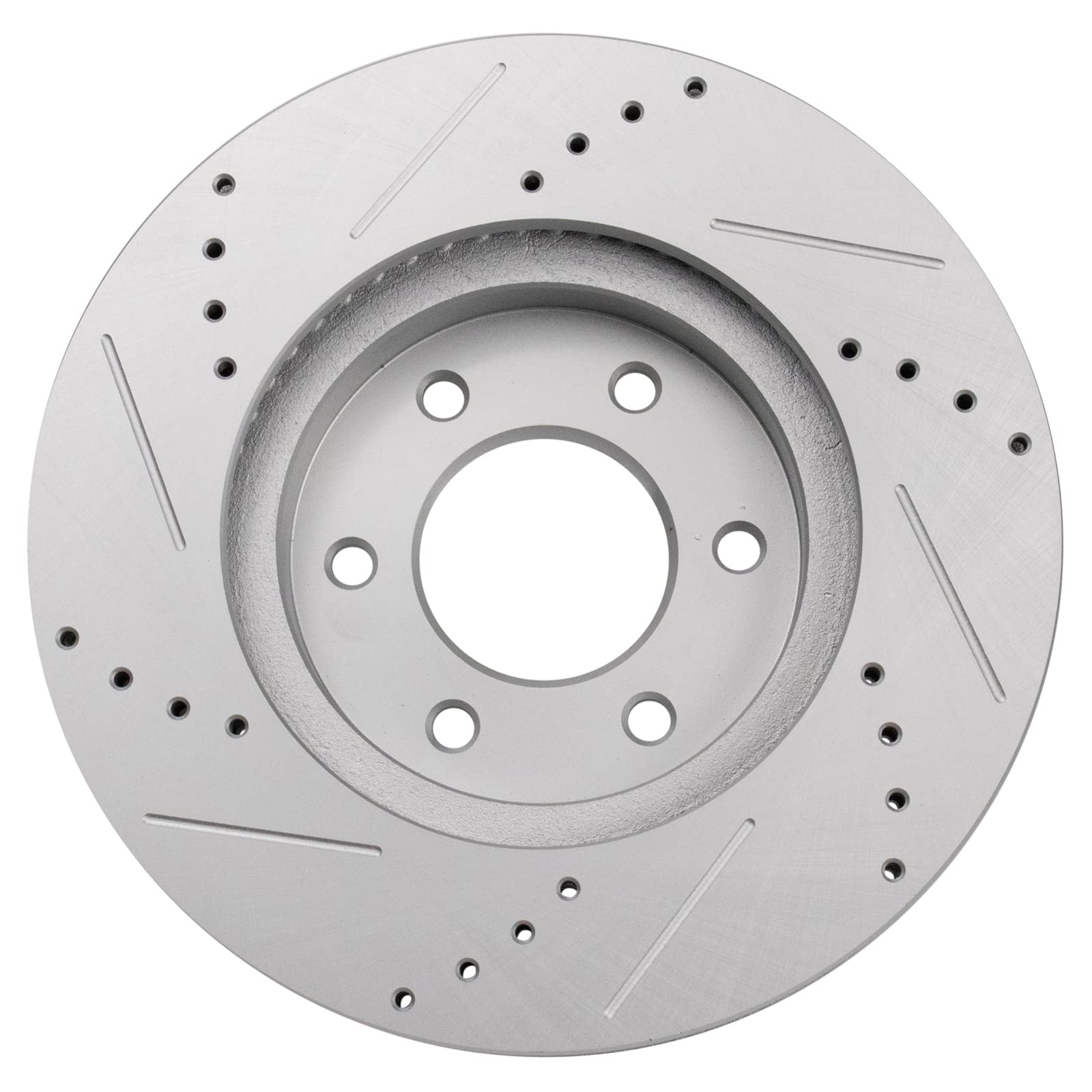 Trq Front Performance Brake Rotors Set Premium G-Coated Cross Drilled & Slotted Compatible With 2006-2009 Chevrolet Trailblazer