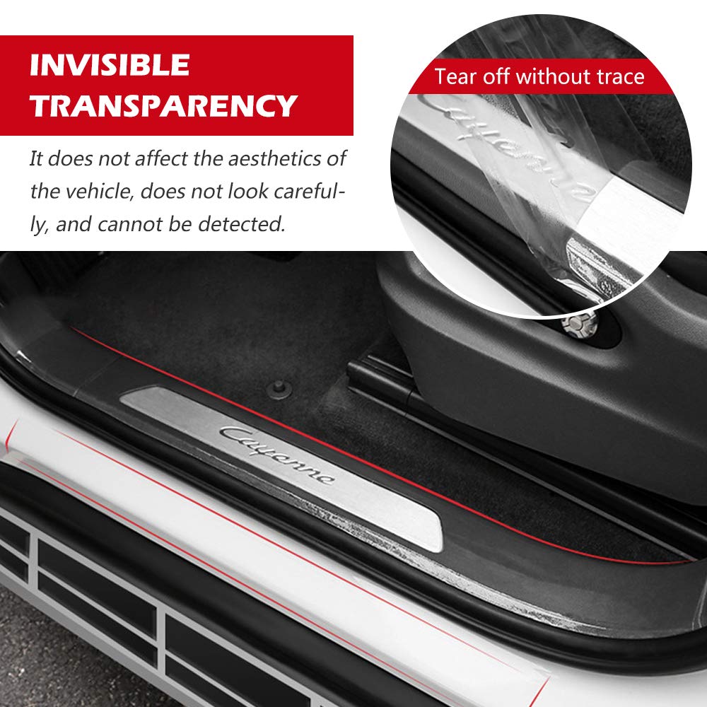 Cloudbuyer Car Door Edge Guard Clear Universal Door Sill Guard Car Door Trim Edge Guard Protection Film Anti-Collision Fits For