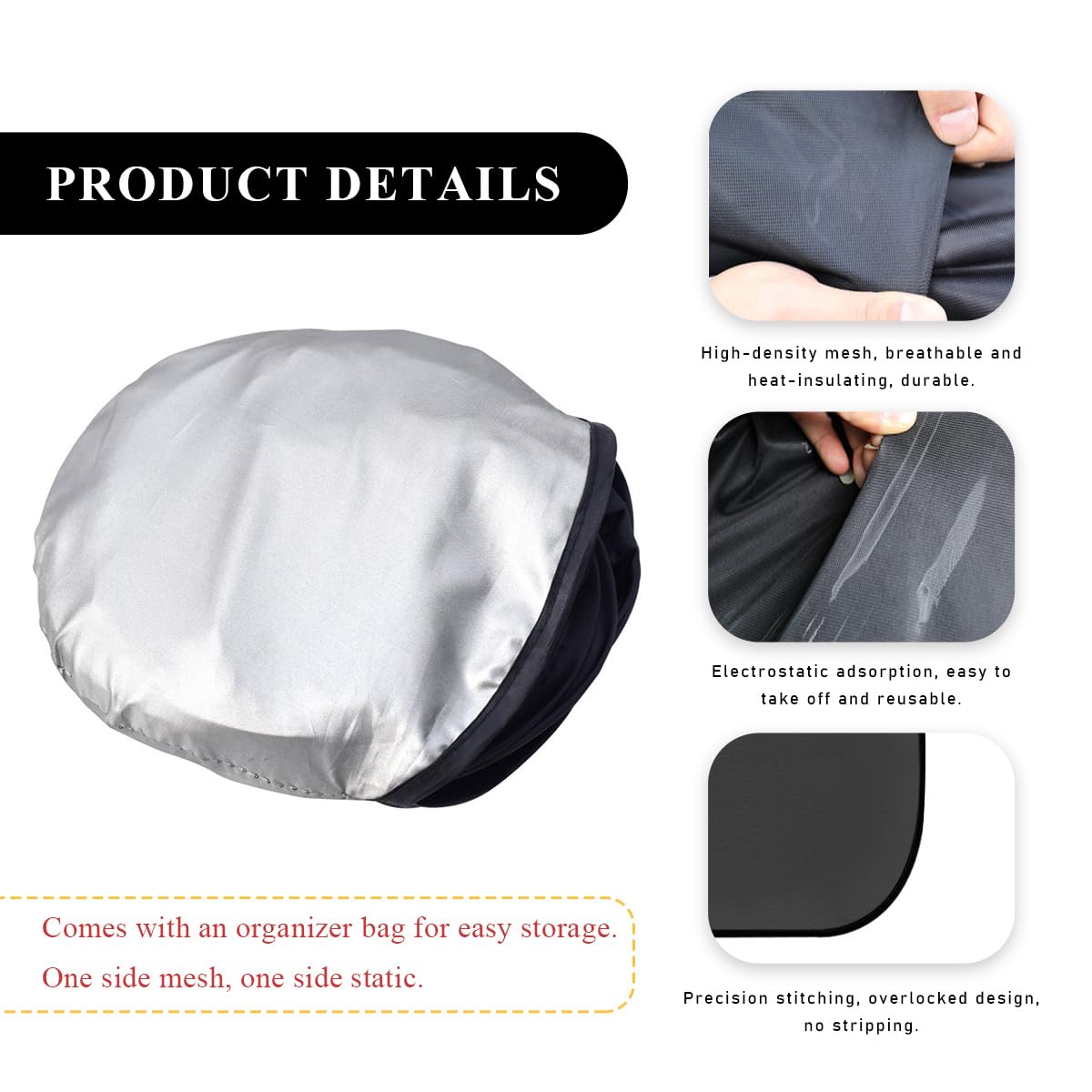 povtii 2 PCS Car Window Shade, 19.5''  12.2'' Vehicle Sunshade Protector for Side and Rear Window, Automotive Sun Protection You
