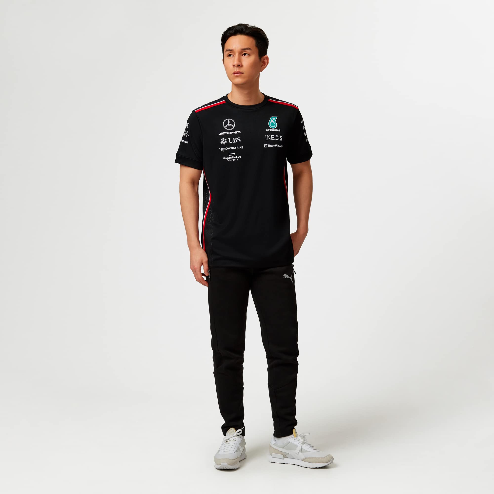 Mercedes Amg Petronas Formula One Team - 2023 Team T-Shirt - Black - Men - Size: L