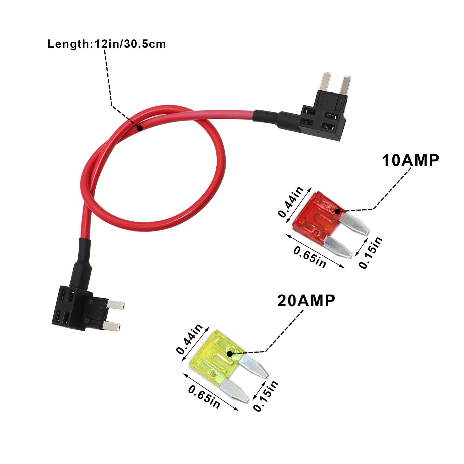 SecosAutoparts TIPM Repair Fuel Pump Relay Bypass Cable Kit CBWPR091AA for Dodge Ram, VW, Chrysler Jeep Wrangler, 14AWG, 20AMPs