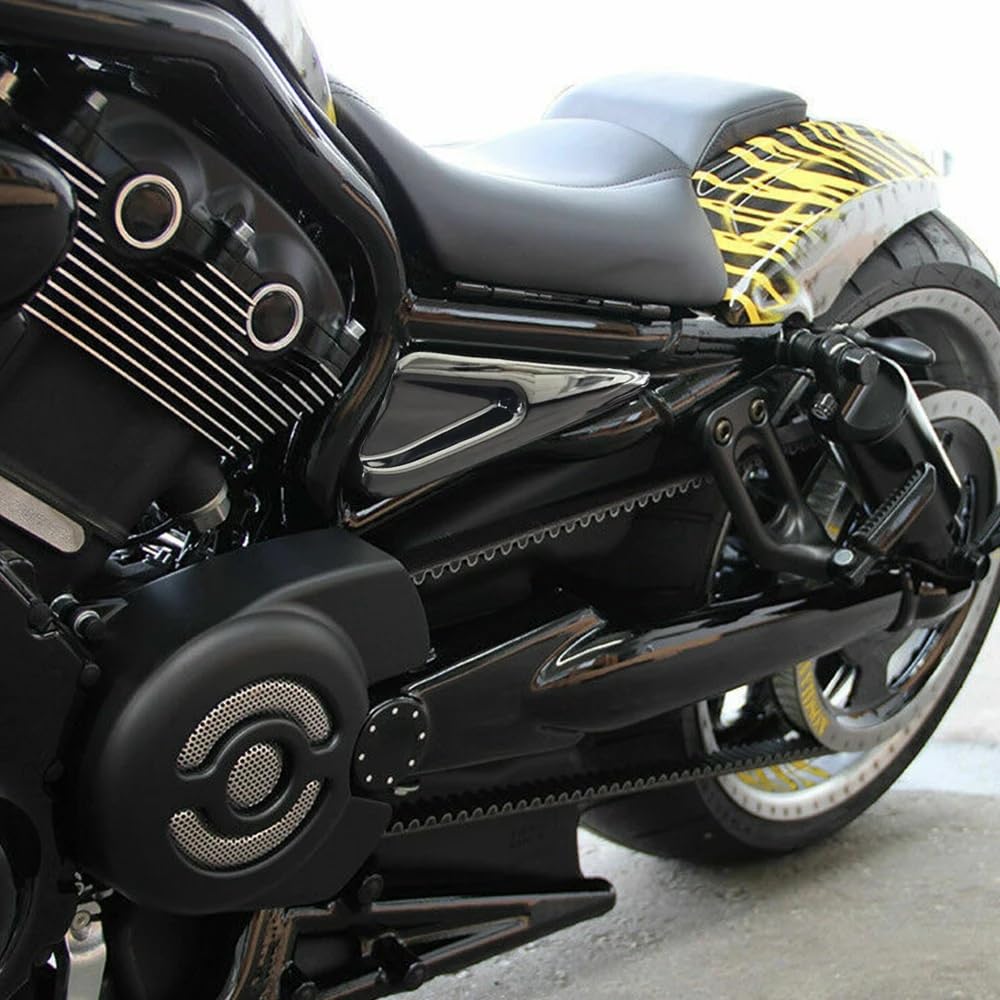 H RUO Gloss Black Tank Side Frame Covers Fits for Harley V-ROD NIGHT-ROD SPECIAL VRSCF MUSCLE 2007-2017