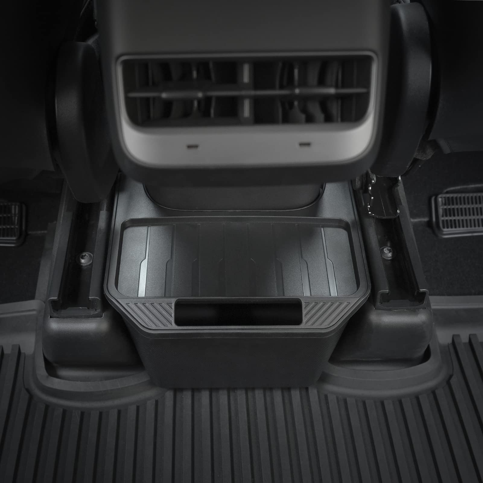 Jawjut Trash Can,Compatible With Tesla Model Y,Garbage Can Bin Accessories,Rear Center Console Storage Box Organizer,Black