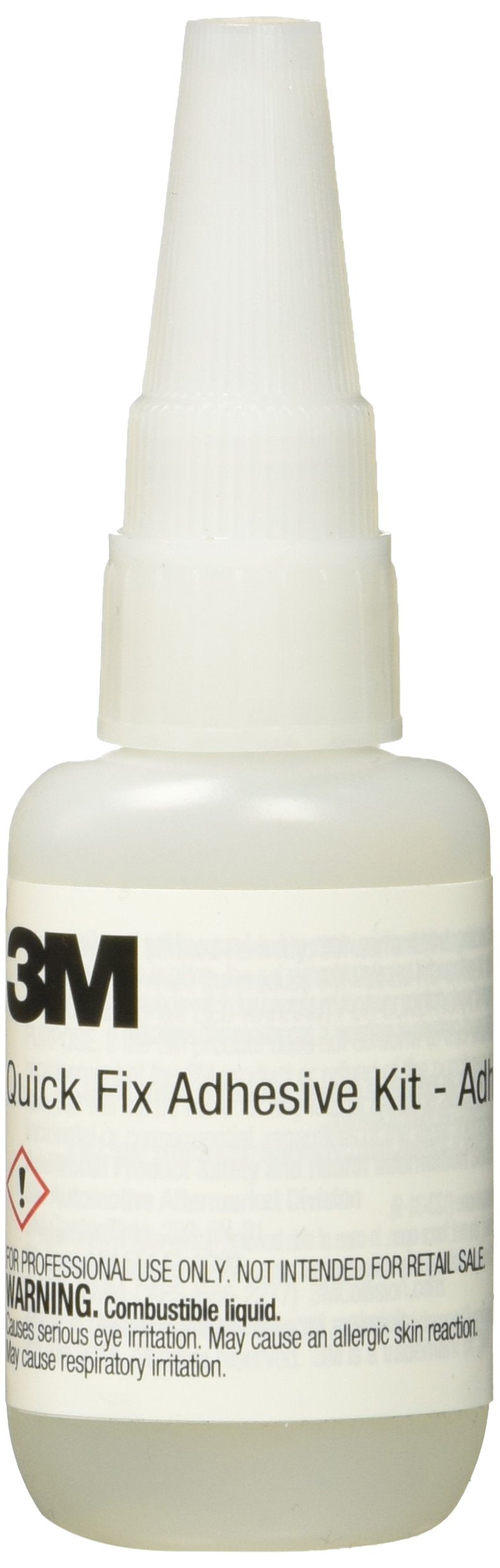 3M Quick Fix Adhesive Kit, Model 08224, 0.7 oz Adhesive & 2.0 oz Accelerator, Factory Color, Steel Material