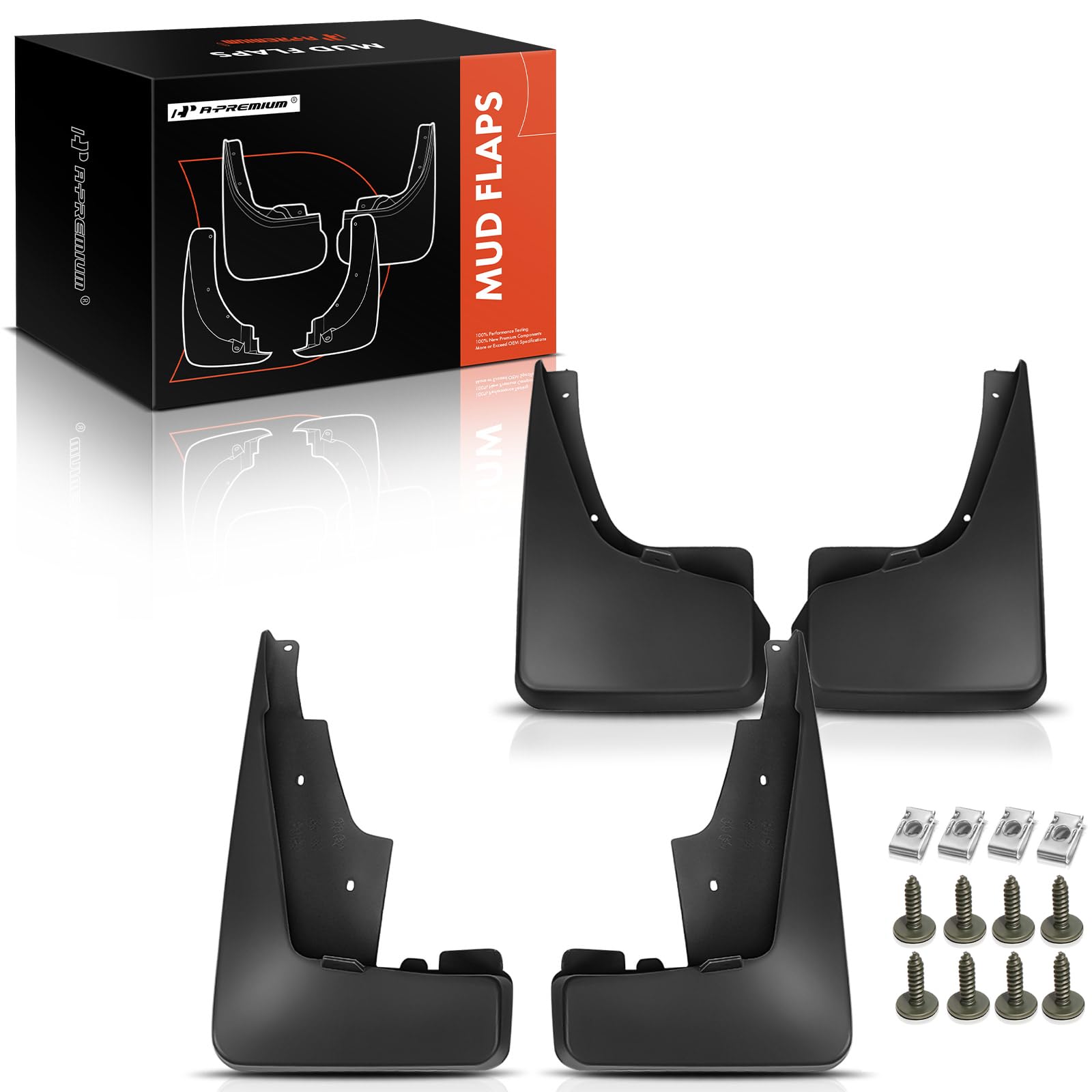 A-Premium Set Of 4Pcs Mud Flaps Splash Guards Mudguards Mudflaps With Hardware Accessory Compatible With Jeep Patriot 2011-2017,