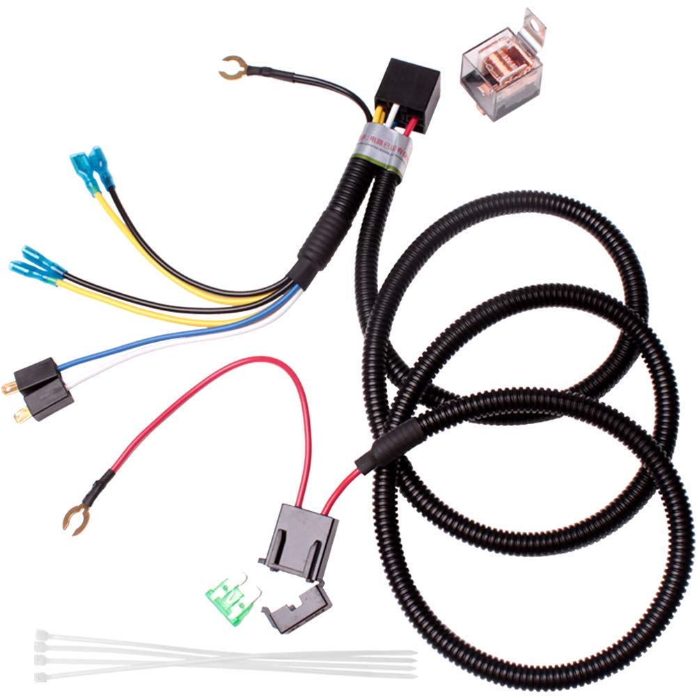 FARBIN Waterproof Car Horn Kit - 12V Loud Twin Metal Horns with Relay Harness, Blue