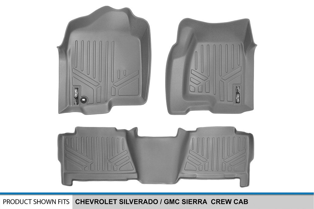 MAX LINER Floor Mats 2 Row Liner Set for 2002-2006 Cadillac Escalade ESV - Durable Protection, Custom Fit, Black Color