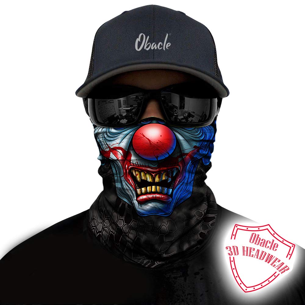 Obacle Face Mask Half for Dust Wind UV Sun Protection Seamless 3D Tube Mask Bandana for Men Women Durable Thin Breathable Tube M