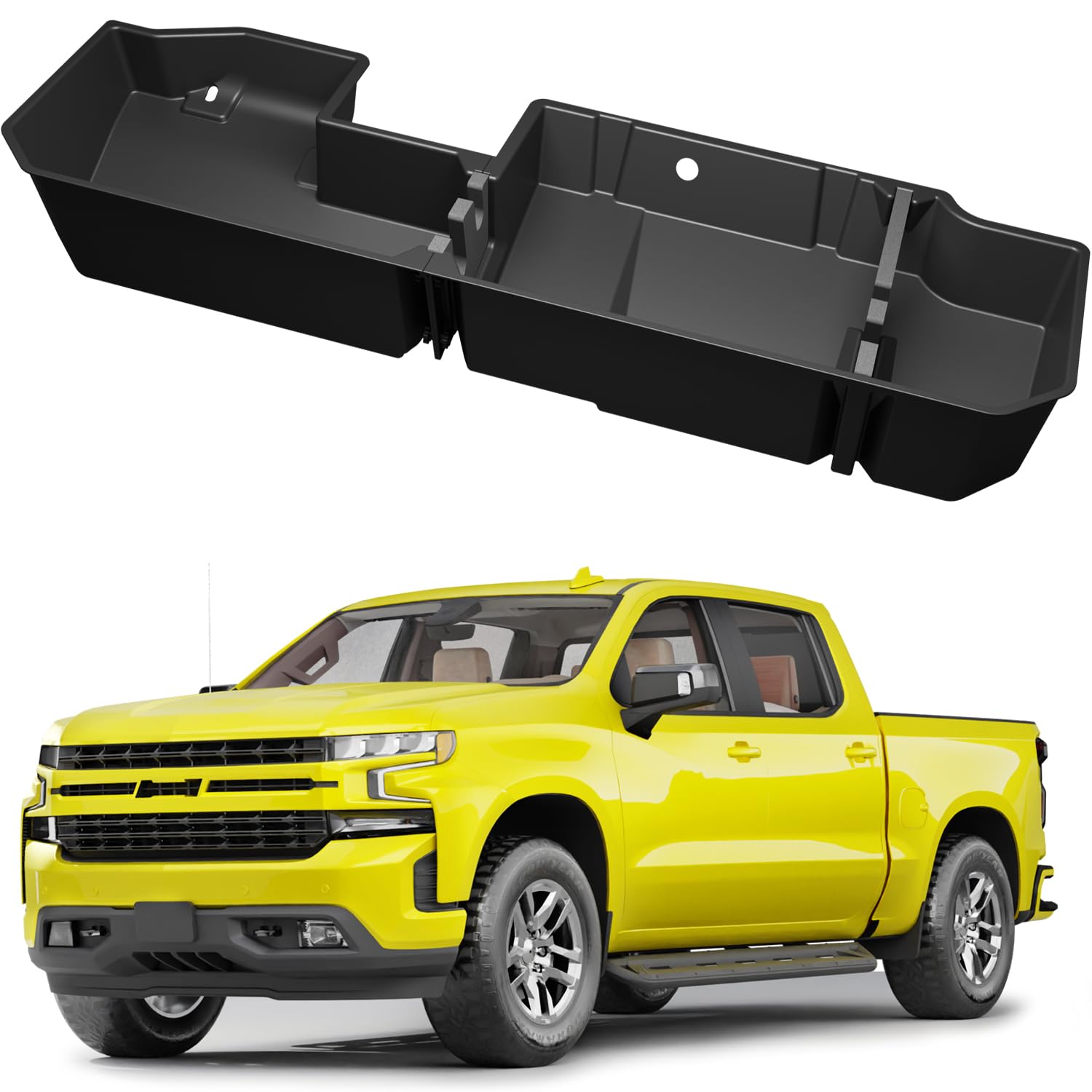 KINGGERI Under Seat Storage Boxes Compatible with 2019-2026 Chevy Chevrolet Silverado 1500/GMC Sierra 1500, 2020-2026 Silverado/