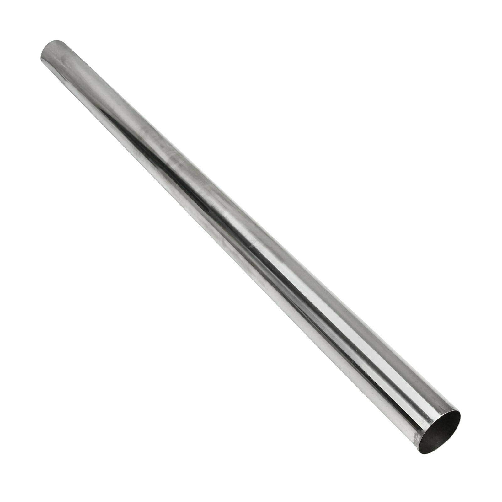 2.5 Inch Straight Pipe Stainless Steel T304 Tubing Piping 48 Inch Long 2.5'' Od Tailpipe Diy Pipe, Pack Of 2
