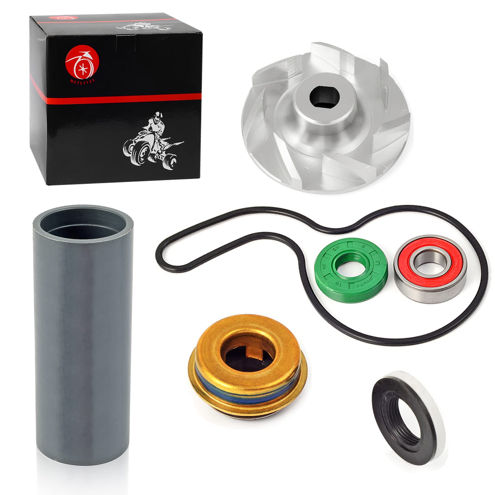 MOTO1988 Water Pump Seal Rebuild Kit for Polaris Ranger 700/800, RZR 800, Sportsman 600/700/800, Model 5433684, Aluminum