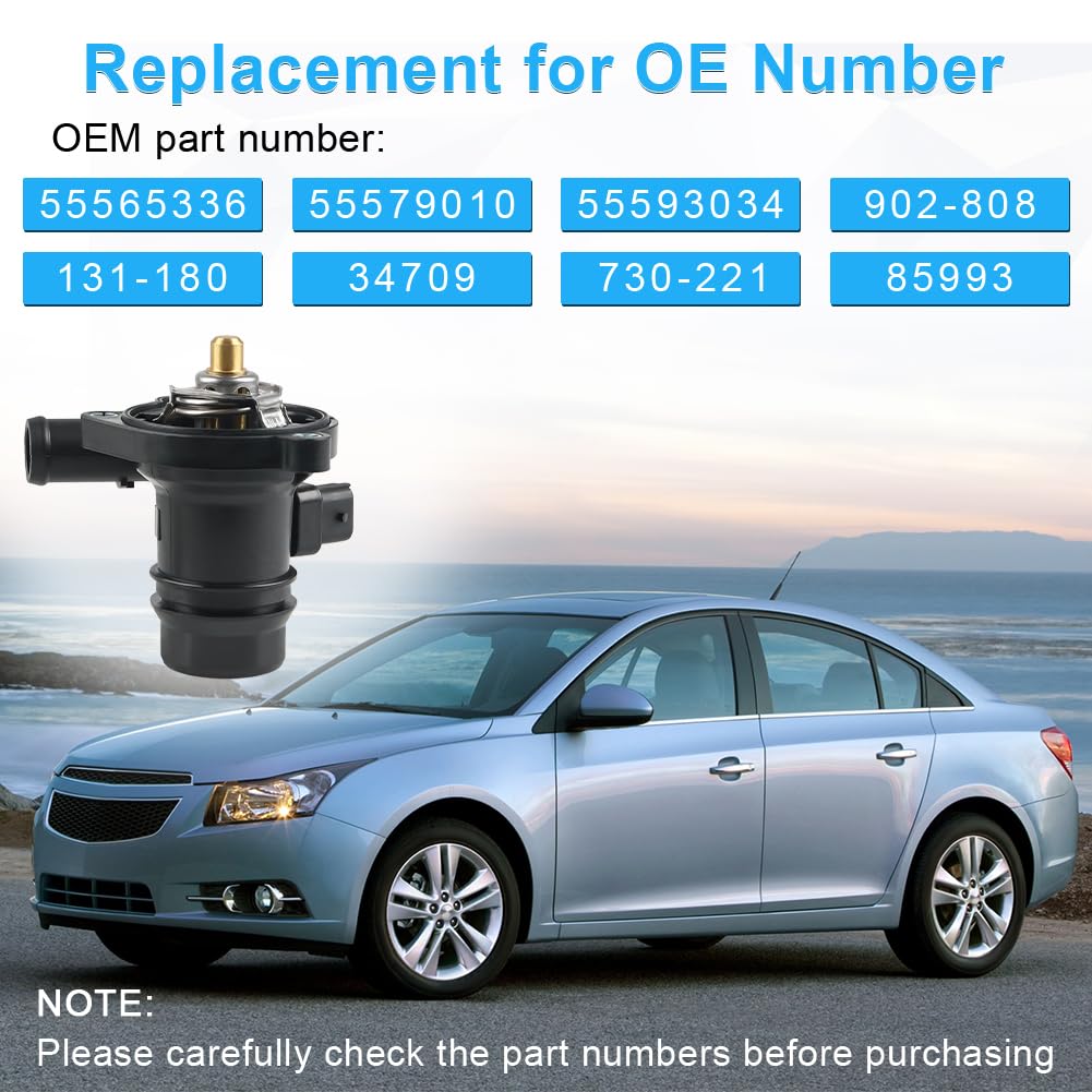 Wmphe 55565336 Engine Coolant Thermostat Housing Assembly Compatible With 2011-2016 Chevy Cruze Limited 1.4L Replace Oem 5556533