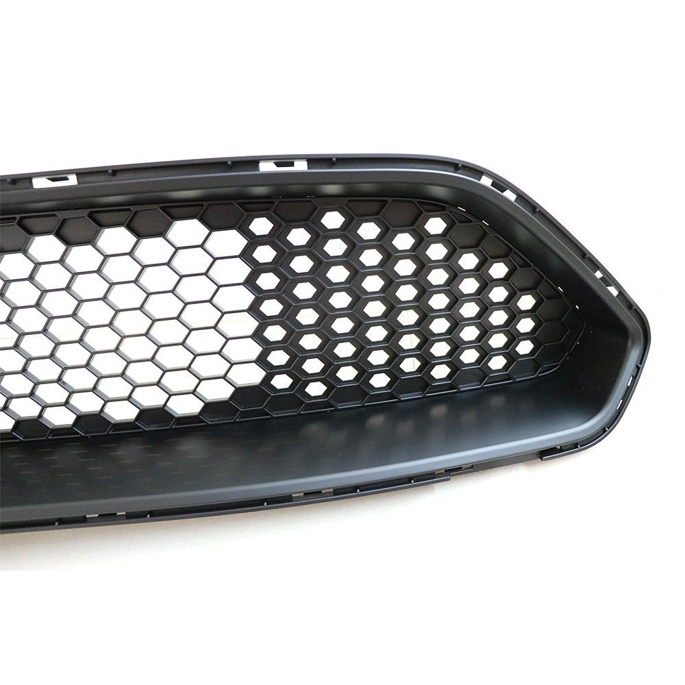 Ikon Motorsports Front Upper Grille, Compatible With 2018-2023 Ford Mustang Mesh Style Matte Black Abs Replacement Front Bumper