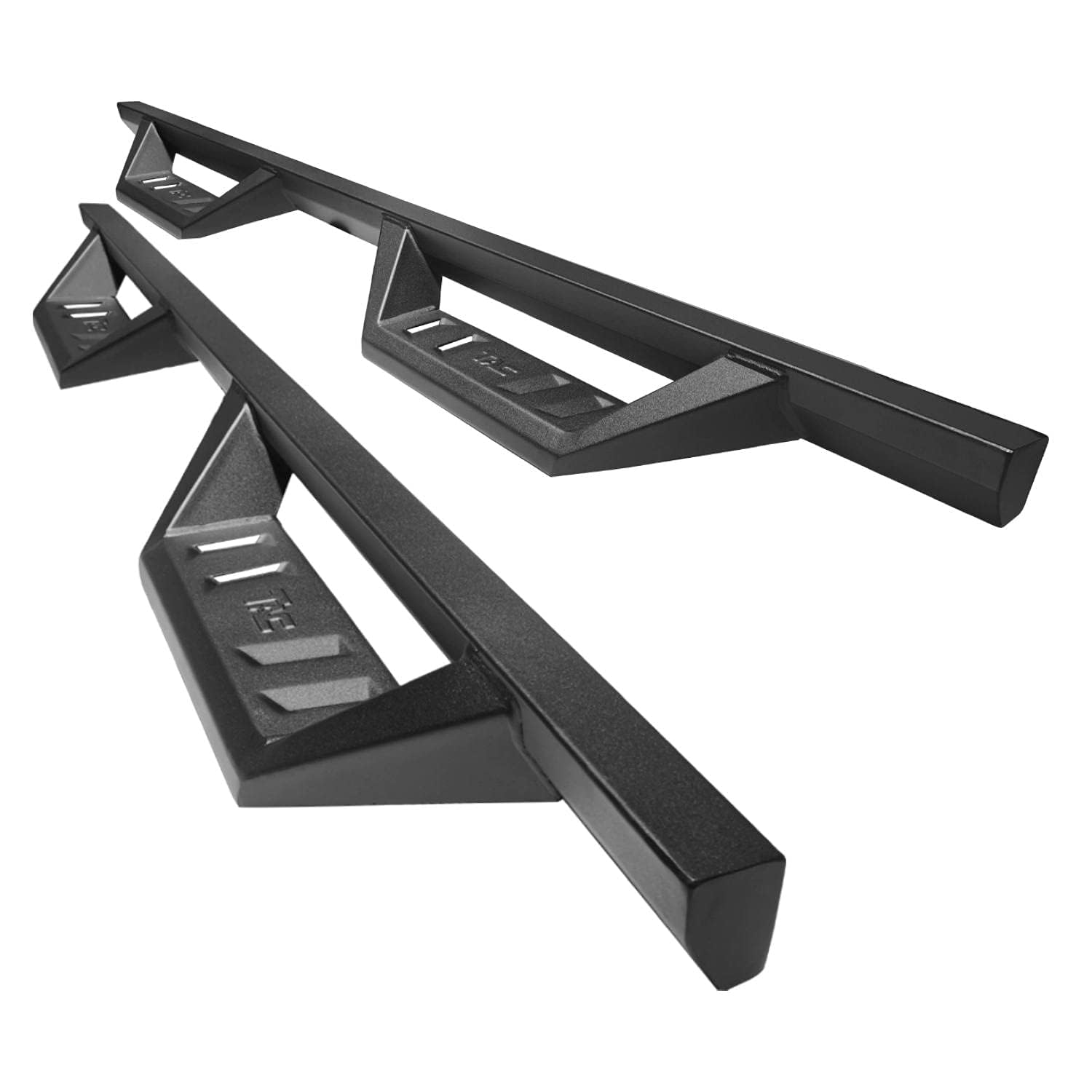 Tac Sidewinder Side Steps Running Boards Fit 2009-2018 Dodge Ram 1500 | 2010-2024 Ram 2500/3500 Crew Cab Truck Pickup 4” Drop Fine Texture Black Nerf Bars Rock Slider Armor Off-Road Accessories (2Pcs)