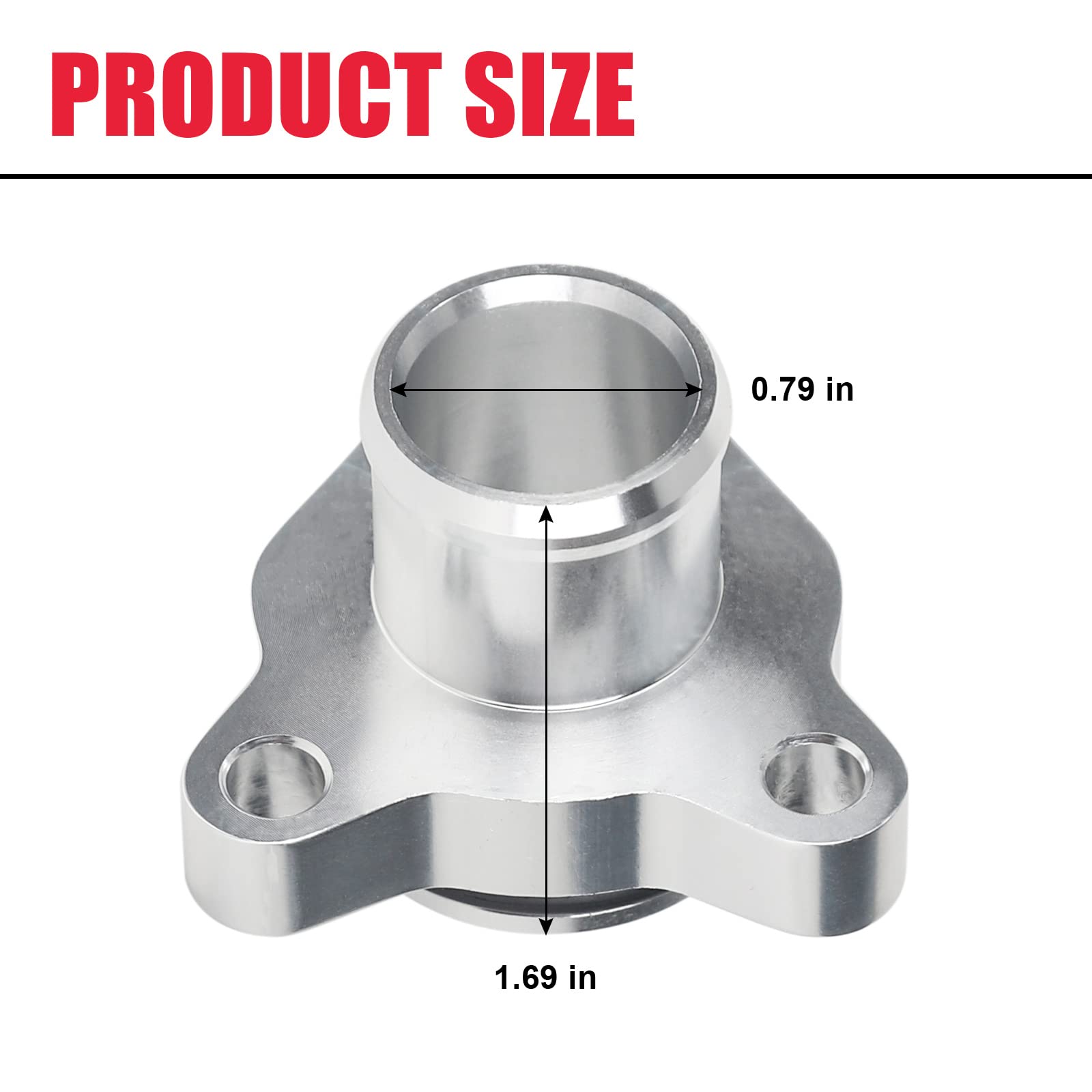 VASTAUTO Aluminum Water Hose Fitting for BMW 1 3 5 6 7 Z4, Engine N52 N53 N54 N51, Replaces 11537541992,
