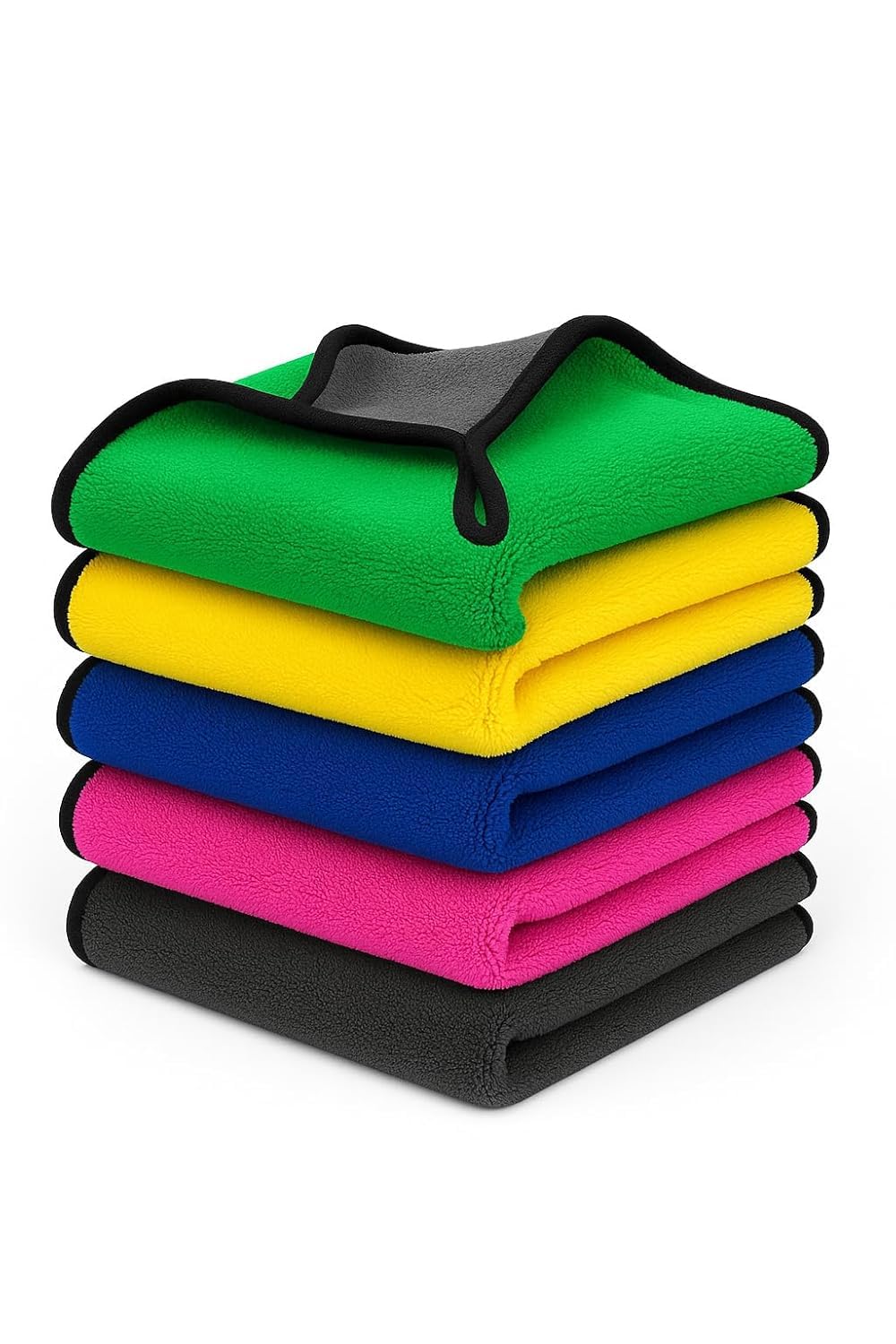 ABTER Microfiber Car Cleaning Cloth 400 GSM Pack of 5  Ultra Soft Microfibre Towels for Car Washing, Drying, Dusting & Glass Cl
