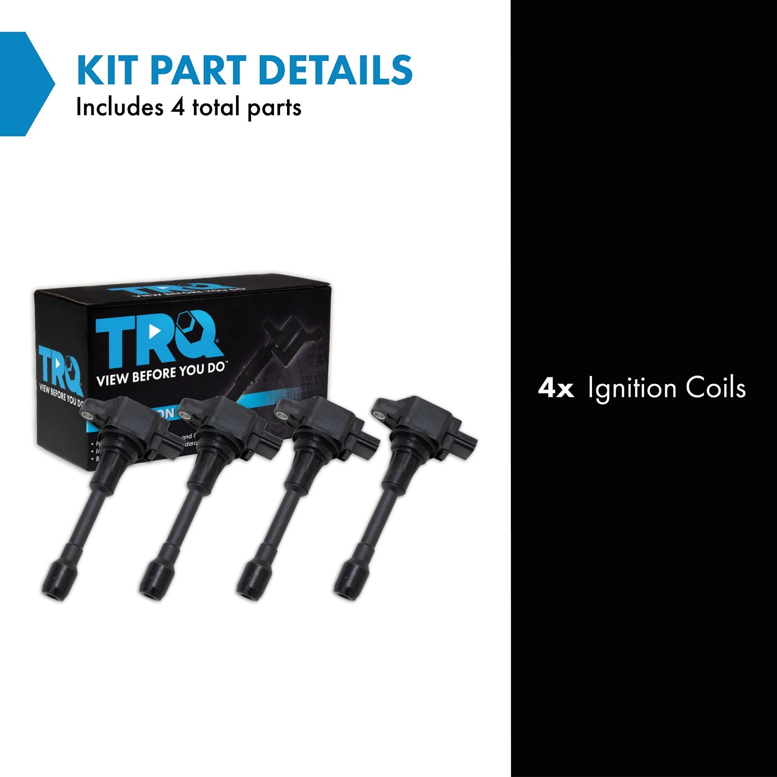 Trq Ignition Coil Set Compatible With 2005-2019 Nissan Frontier 2012-2019 Versa 2014-2019 Versa Note 2009-2012 Suzuki Equator