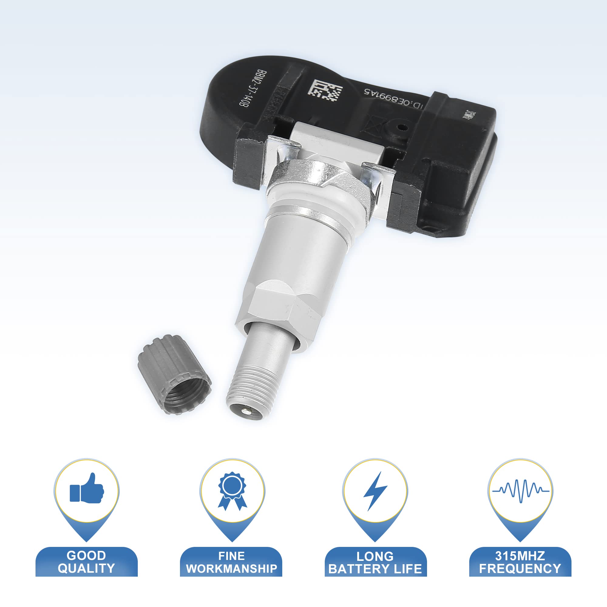 X Autohaux 4Pcs Bbm237140B Tire Pressure Monitoring System Sensor Tpms Sensor 315Mhz For Mazda 2 3 5 6 Cx-7 Cx-9 Mx-5 Miata Rx-8