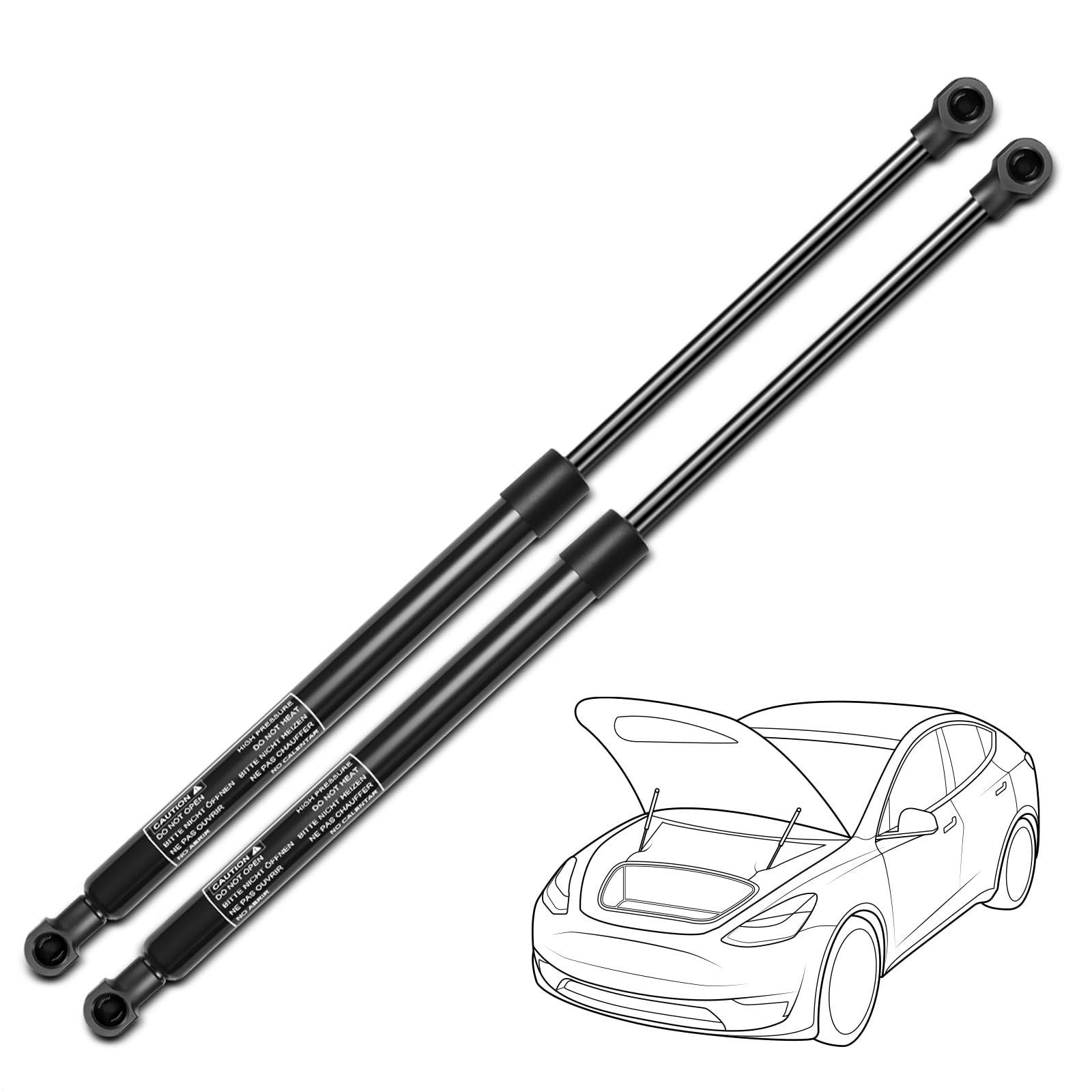 Set Of 2 Bonnet Hood Lift Supports Shock Struts Gas Springs For Bmw 323I 325I 328I E90 E91 E92 E93
