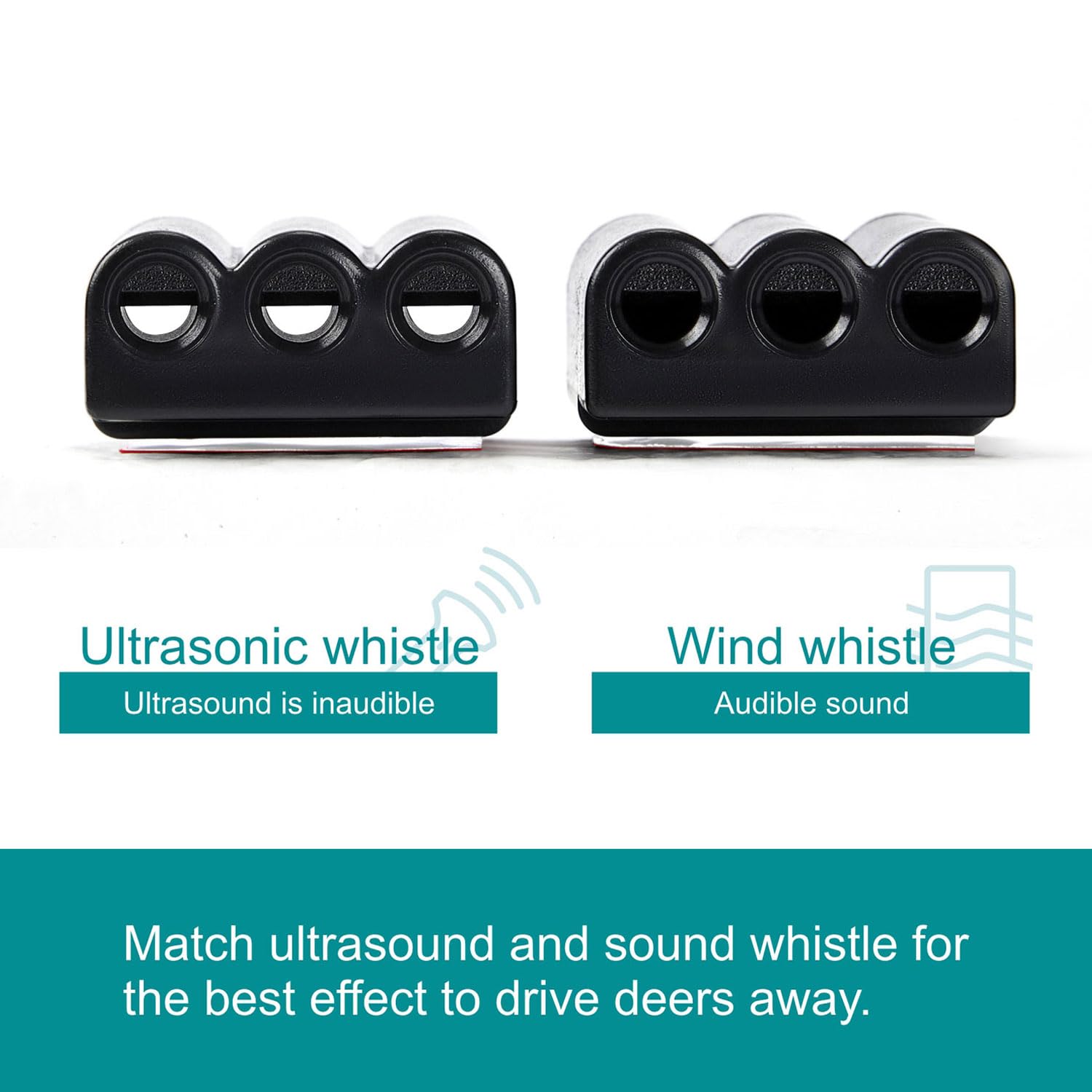 Citkou 8Pcs Deer Whistles Three-Horn Deer Whistle For Car